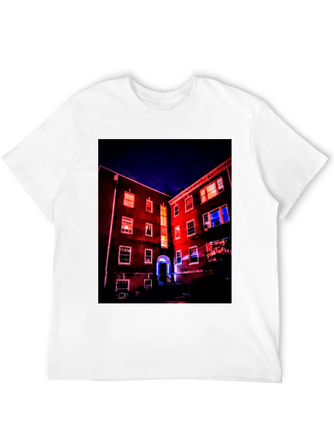 Black Illuminated Building Graphic Tee view 12