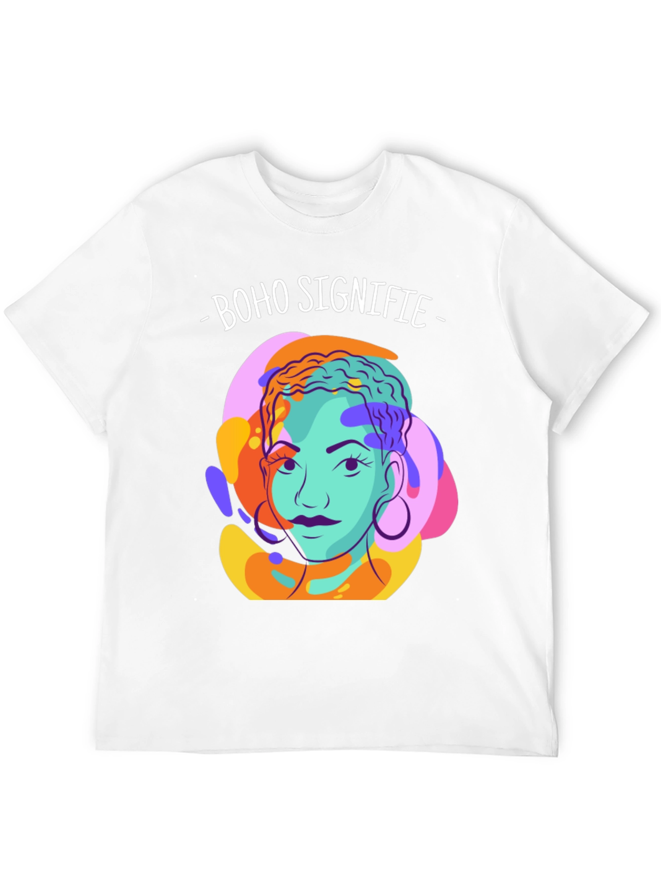 Black Boho Signifie Graphic Tee - Unisex Black T-Shirt view 12