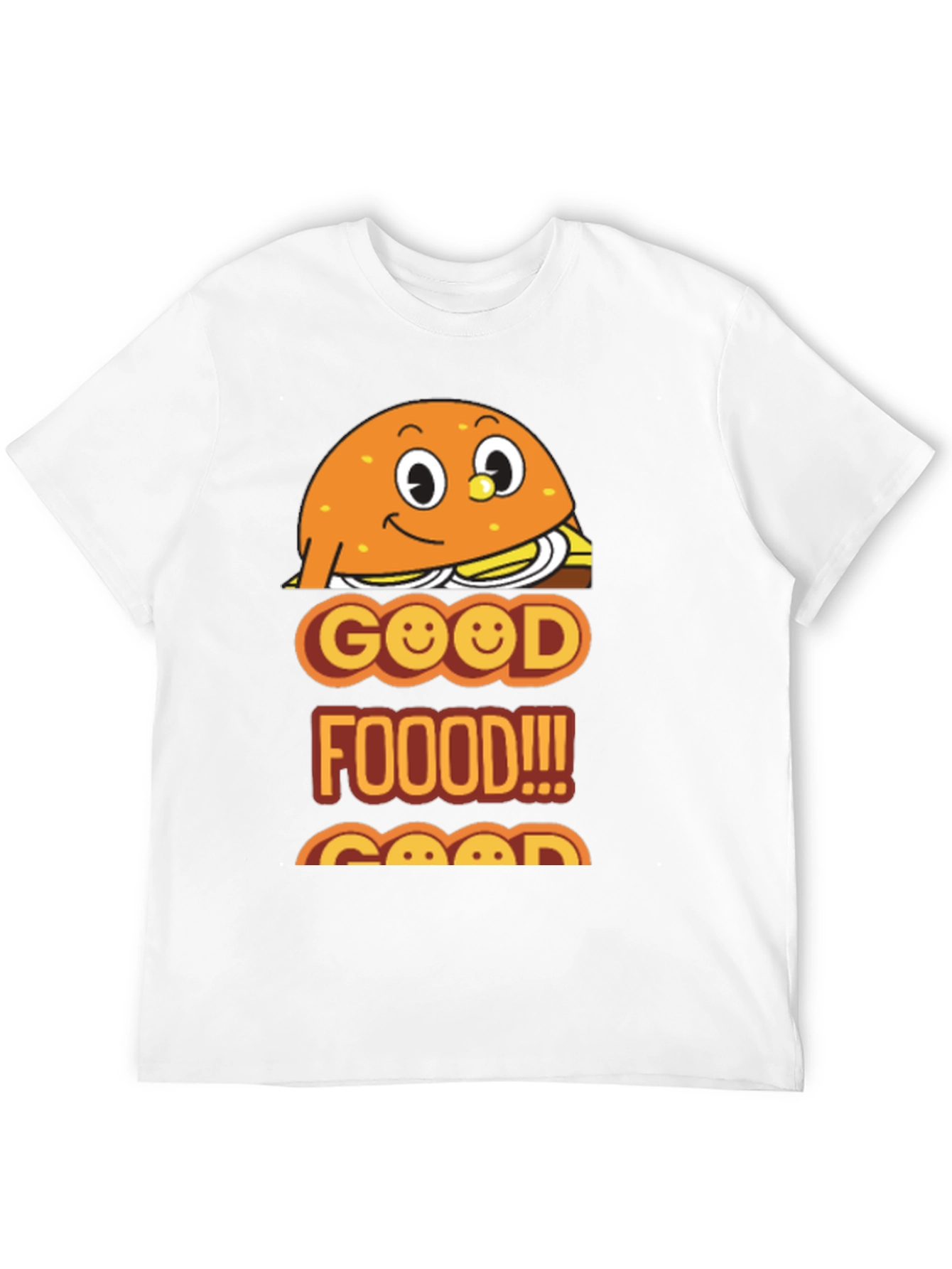 Black Good Food Burger Graphic Tee - Unisex Black T-Shirt view 12