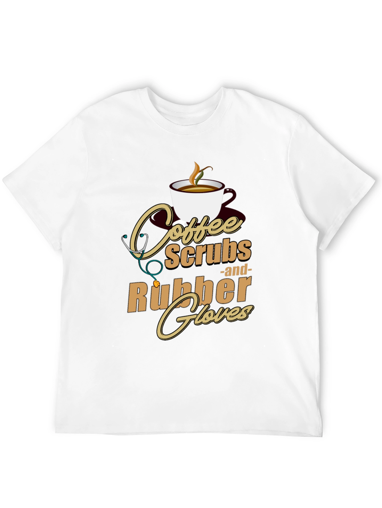 Black Coffee, Scrubs & Rubber Gloves Graphic Tee view 12