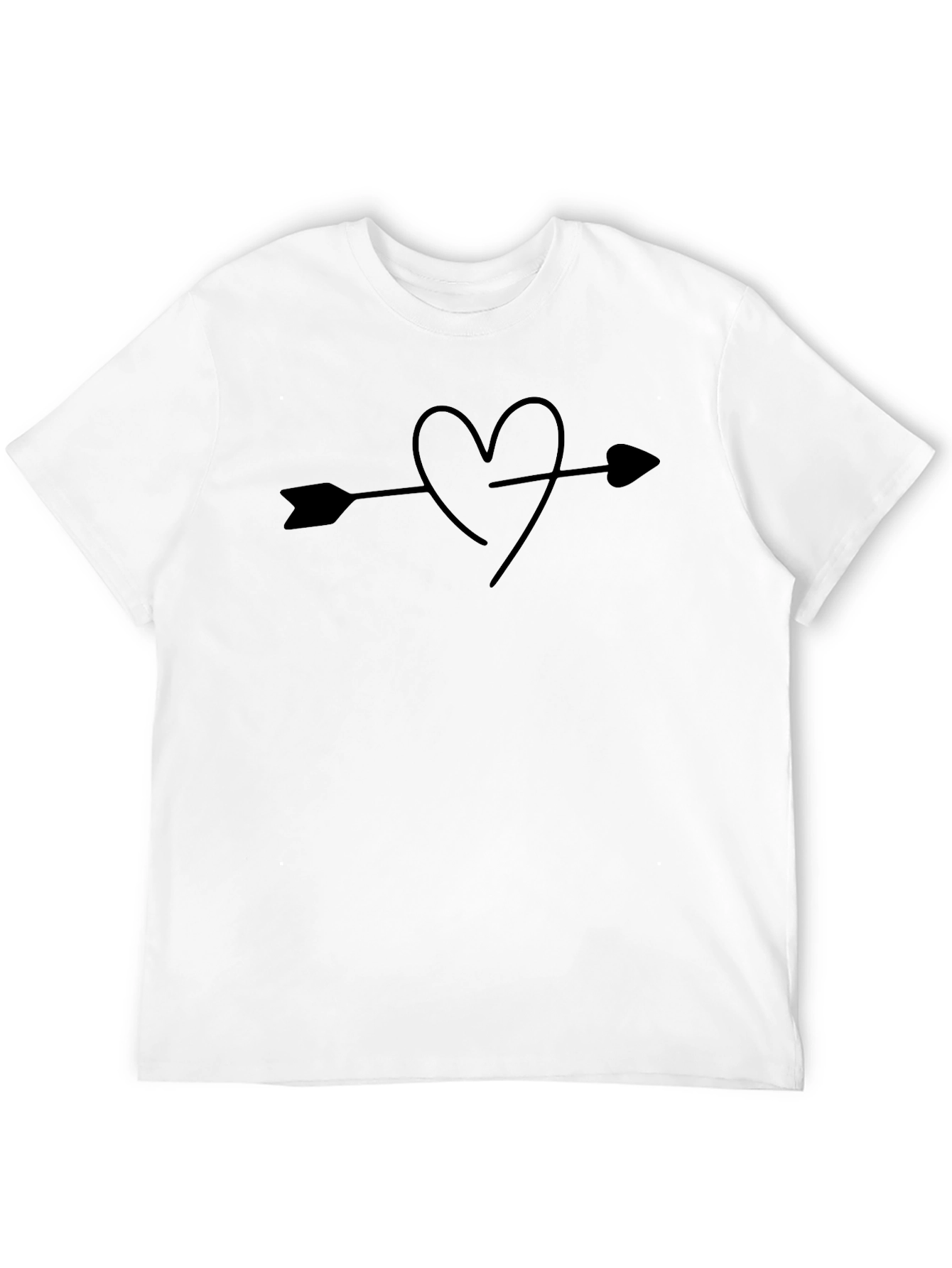 Black Heart Arrow Graphic Tee - Men's Black T-Shirt view 12