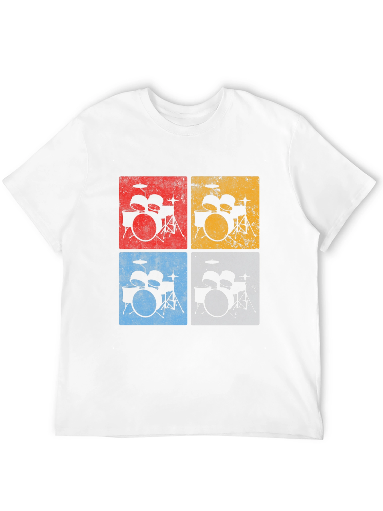 Black Retro Drum Kit T-Shirt - Musician's Tee view 12