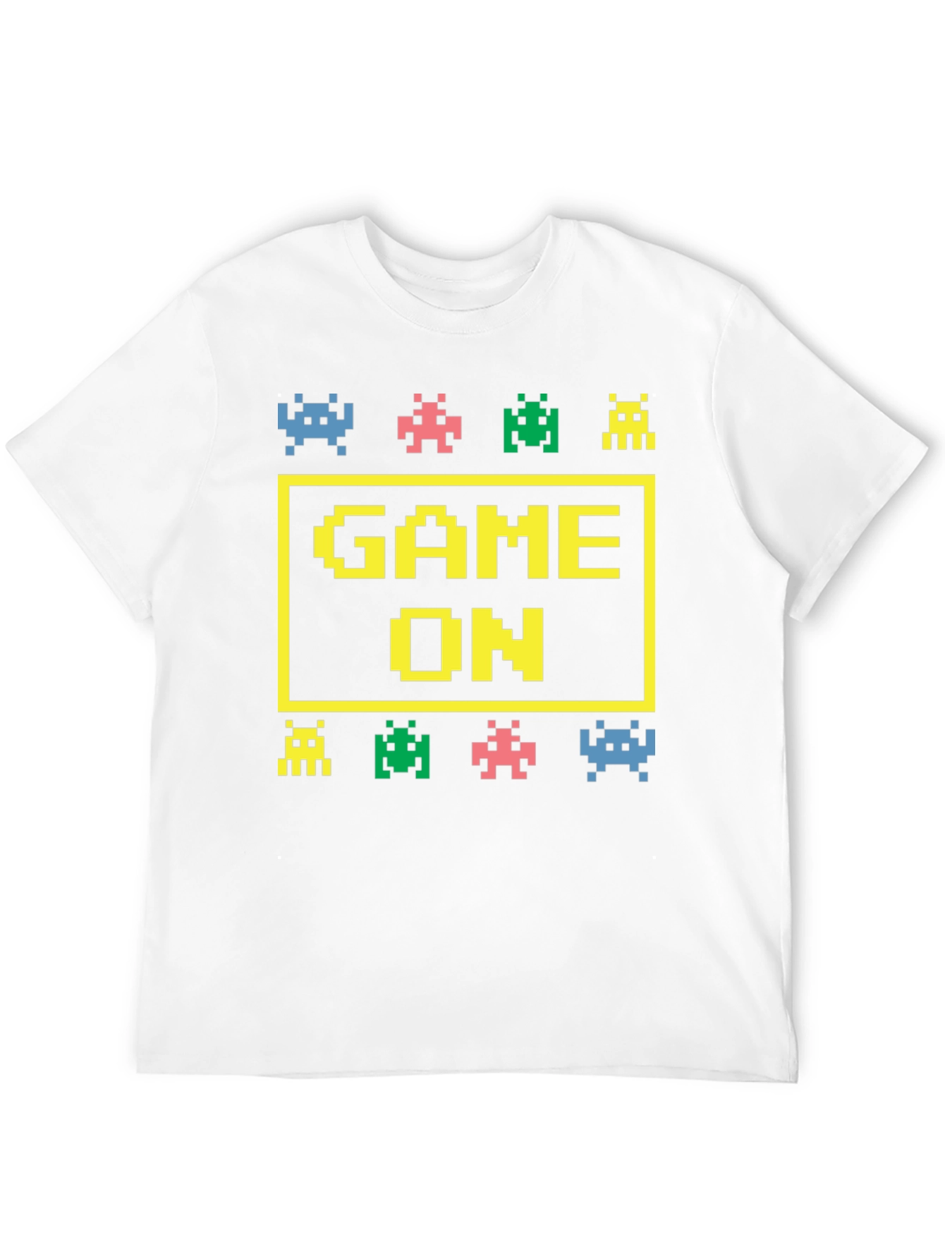 Black Game On Graphic Tee - Retro Gamer Shirt view 12