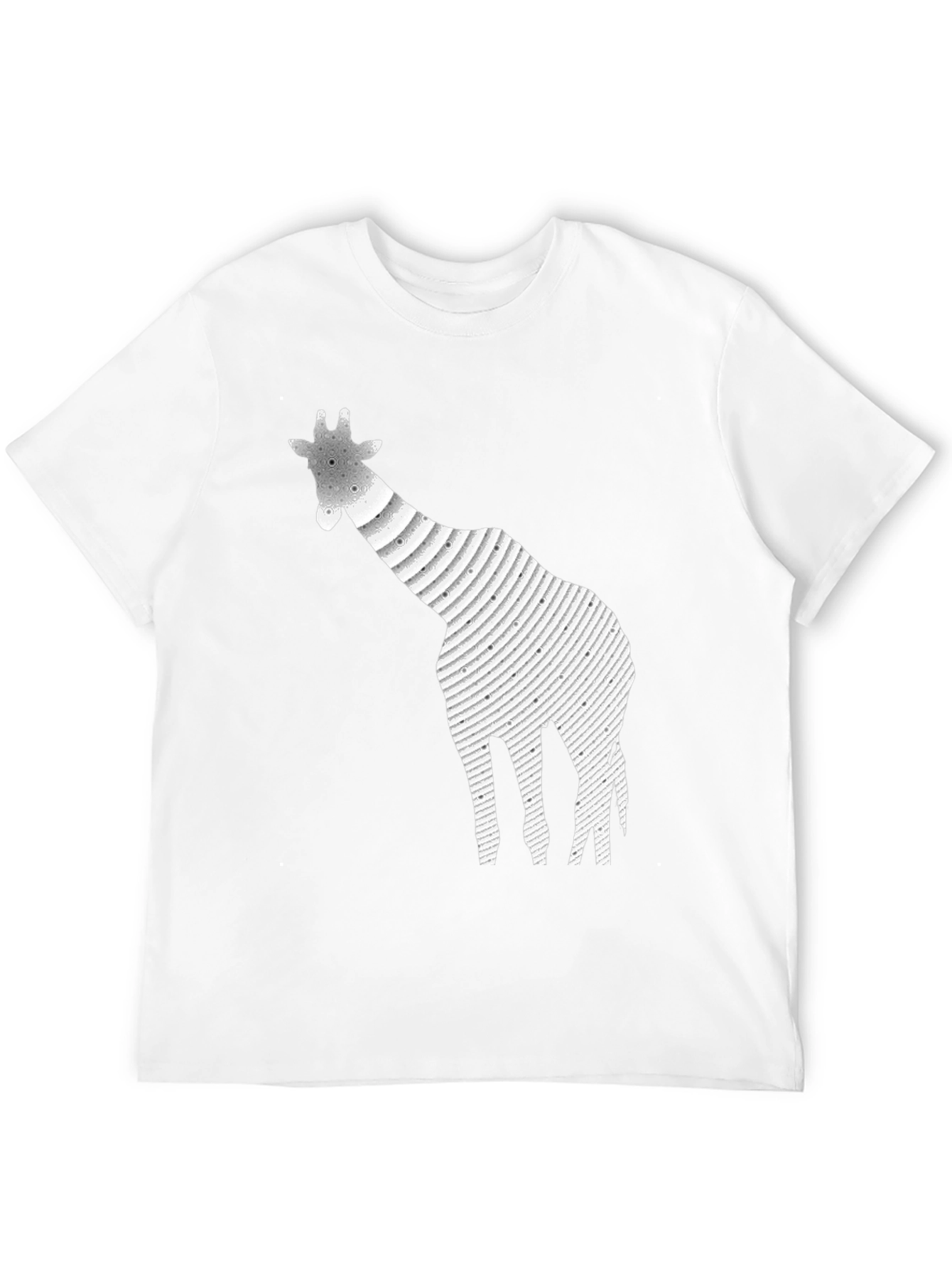 Black Giraffe Graphic Print Black T-Shirt view 12