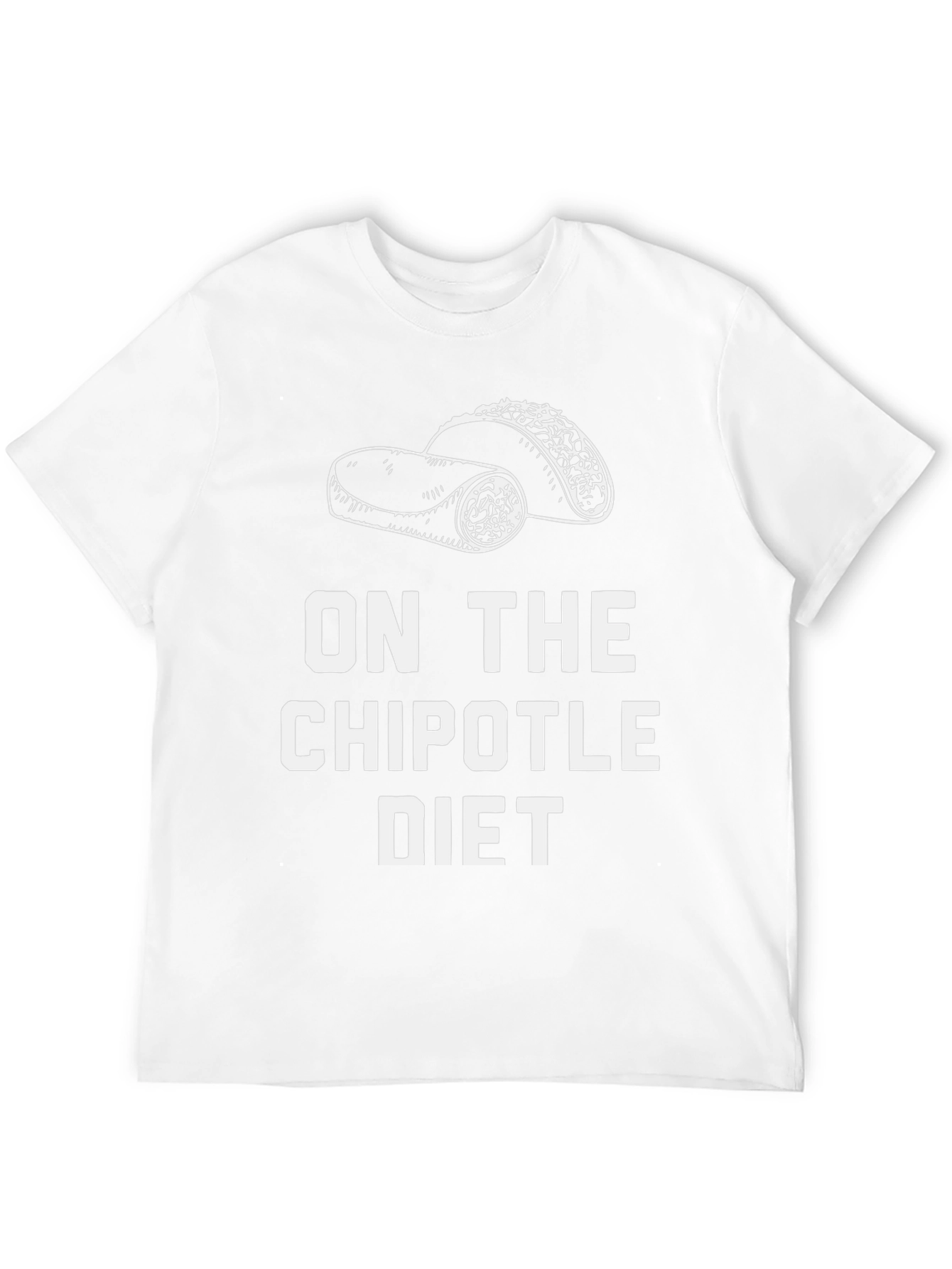 Black Chipotle Diet Graphic T-Shirt - Funny Foodie Tee view 12