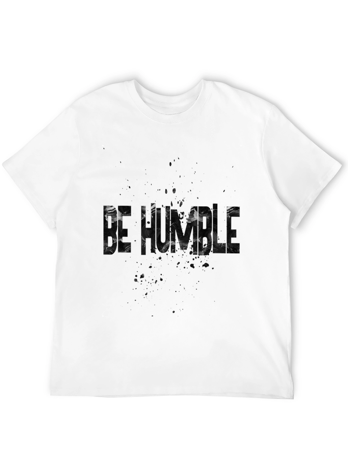 Black Abstract Text Black T-Shirt view 12