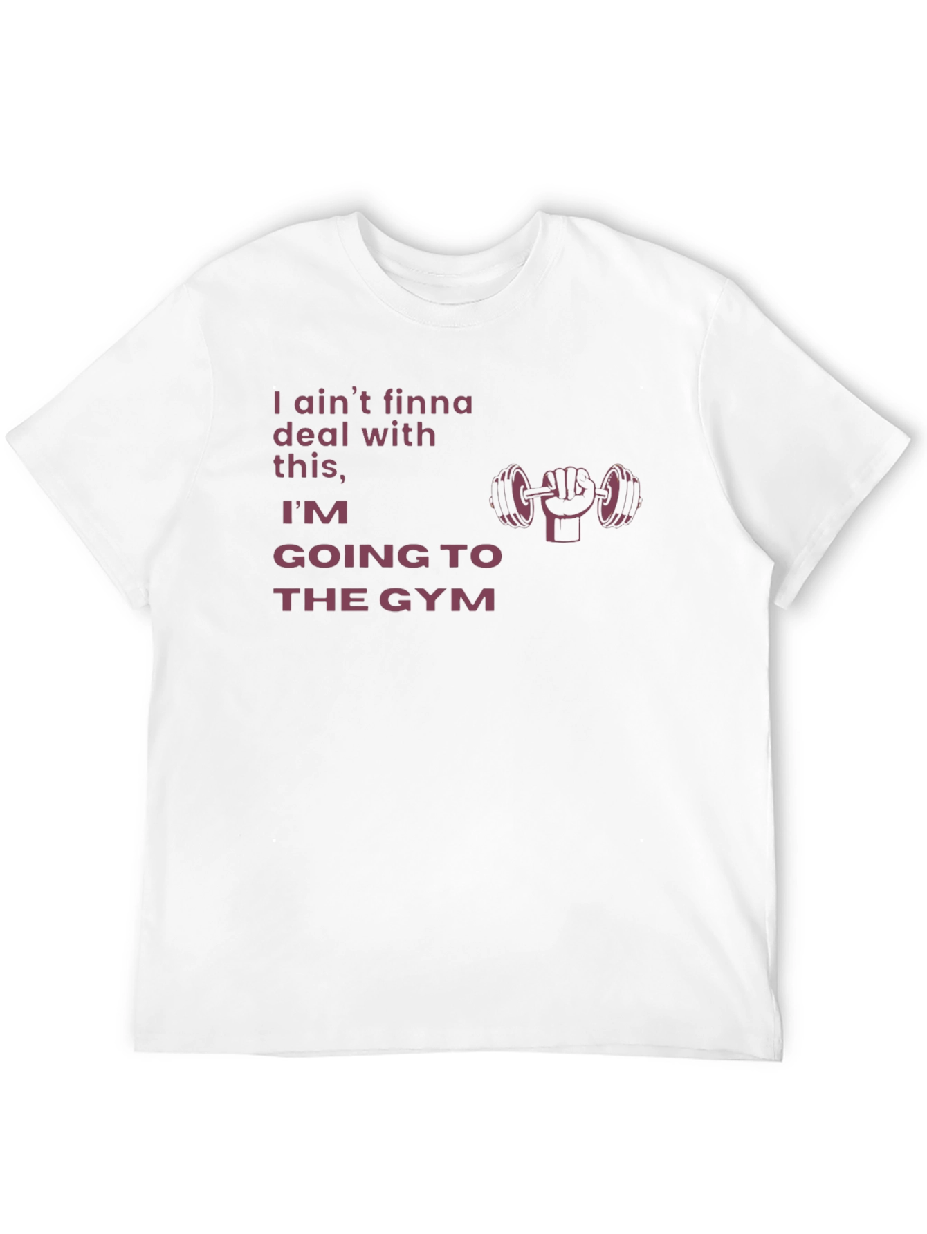 Black Gym Motivation T-Shirt - Ain't Finna Deal With This! view 12