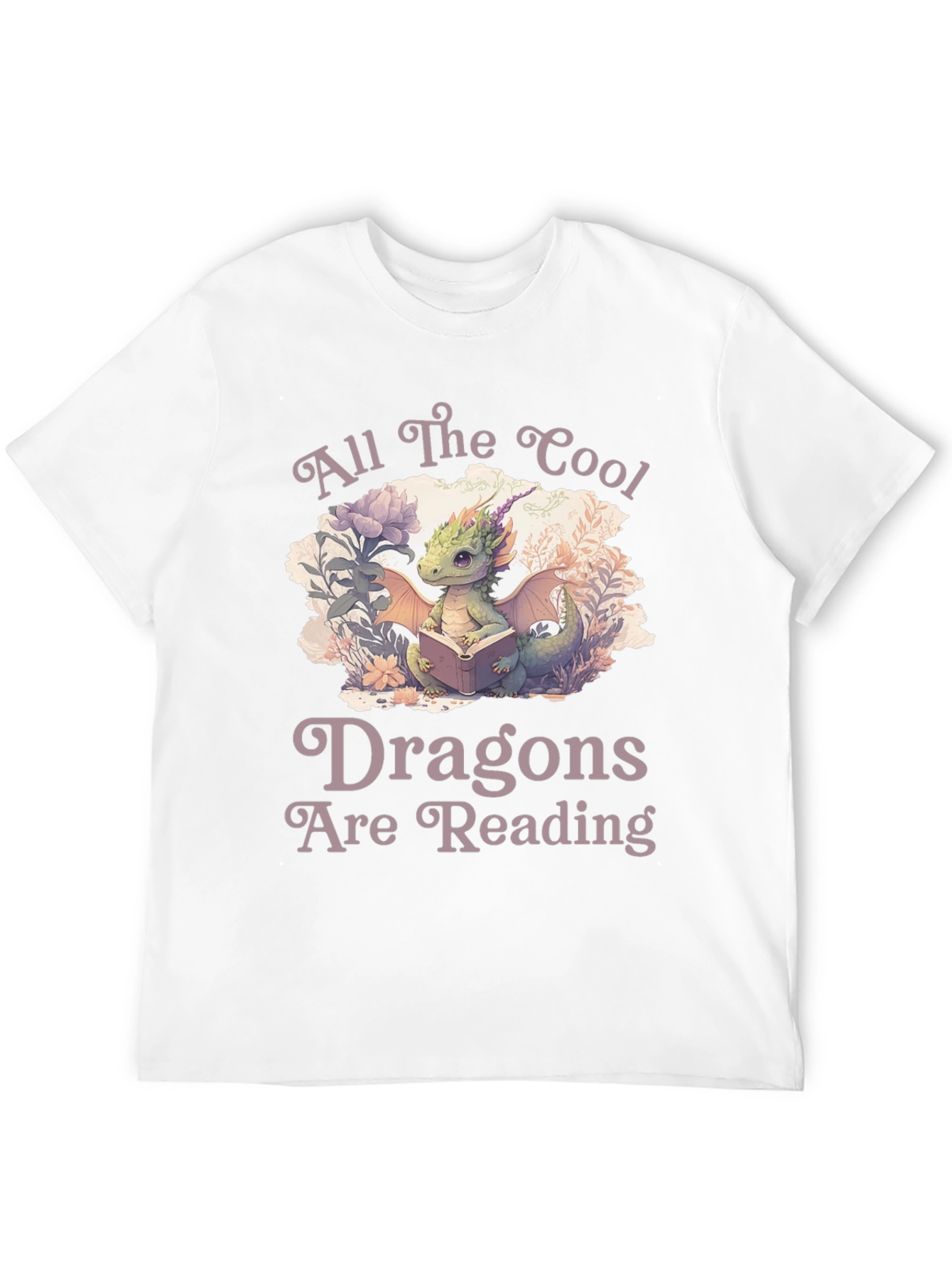 Black Cool Dragons Reading Black T-Shirt view 12