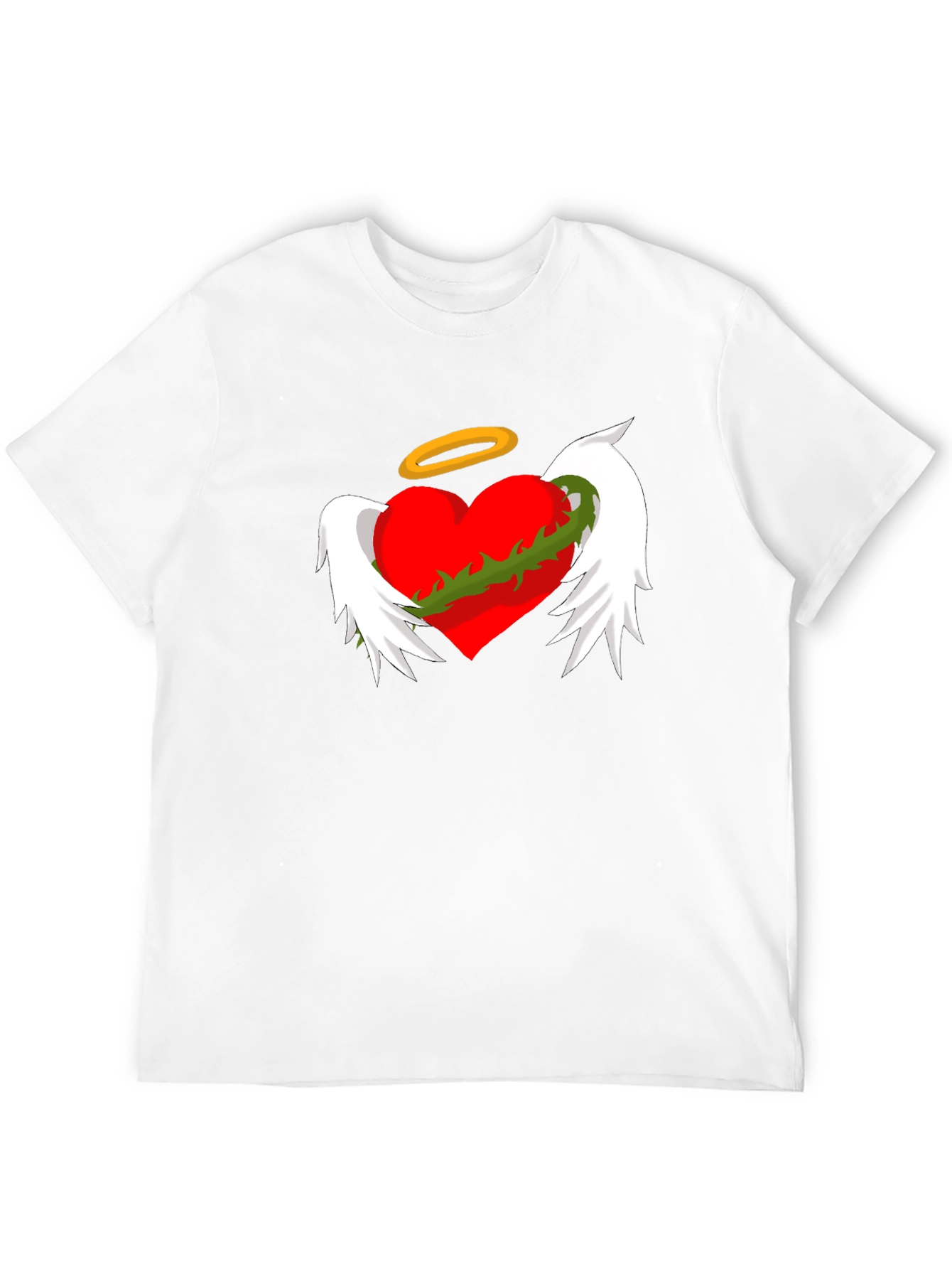 Black Winged Heart with Halo Graphic Tee - Black view 12