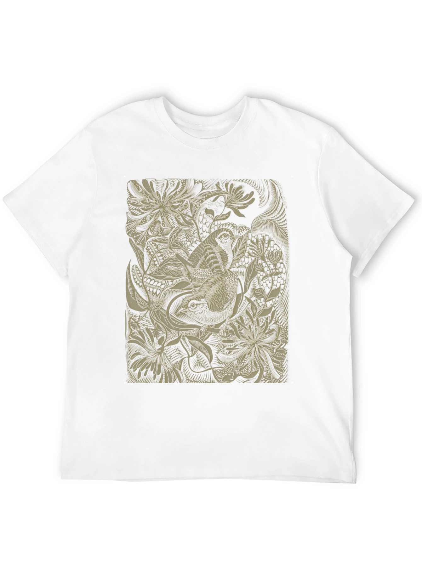 Black Nature Print Black T-Shirt view 12