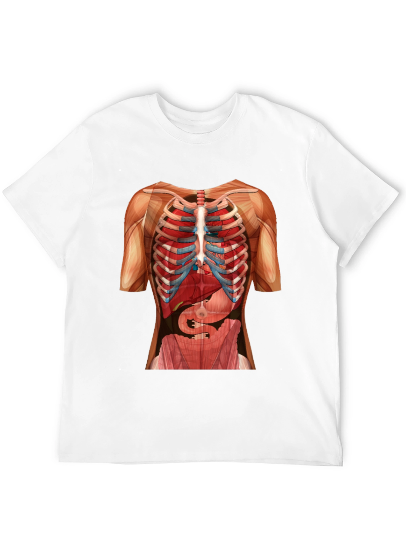 Black Anatomy Skeleton Rib Cage T-Shirt view 12