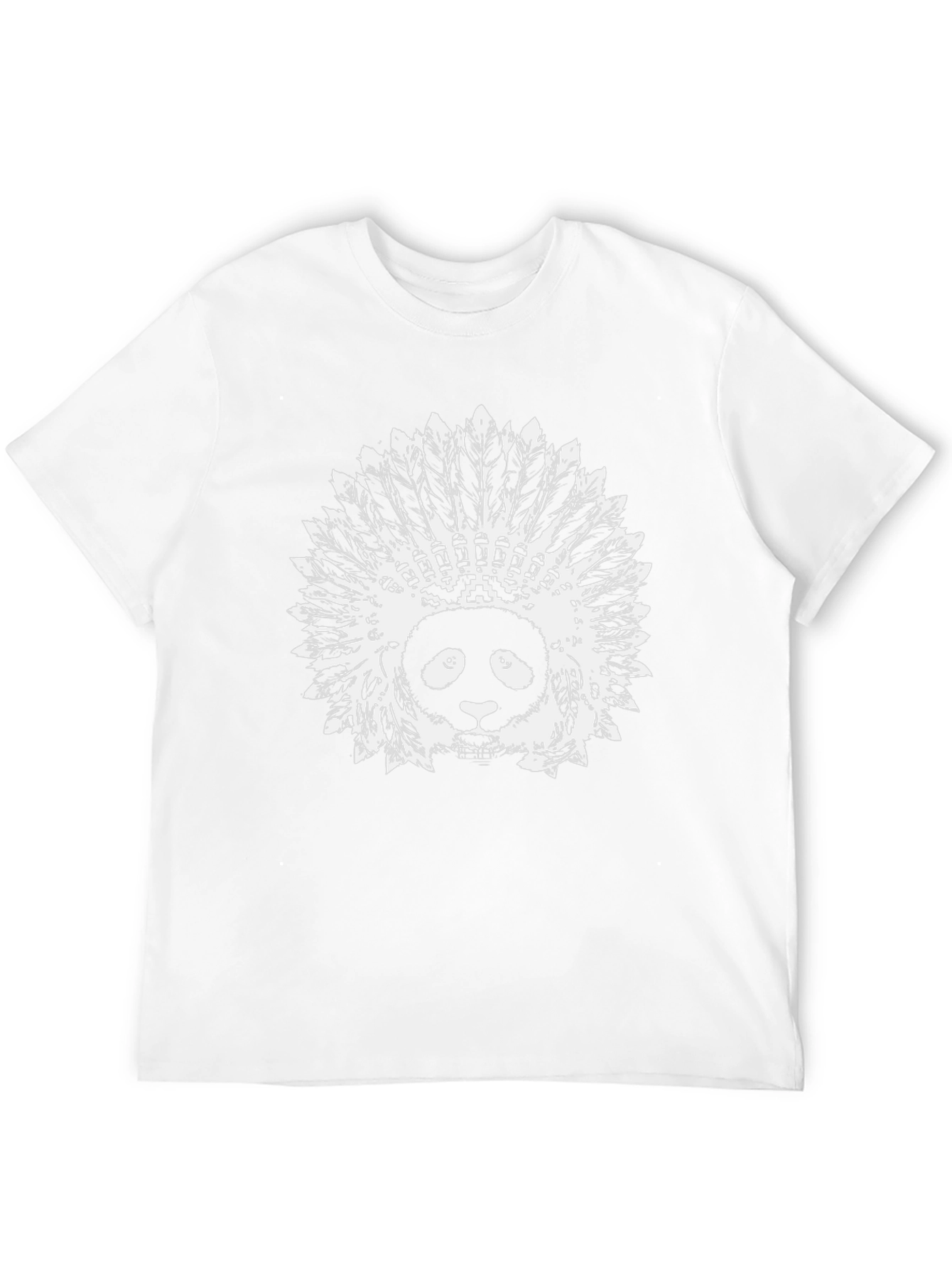 Black Panda Headdress Graphic Black T-Shirt view 12