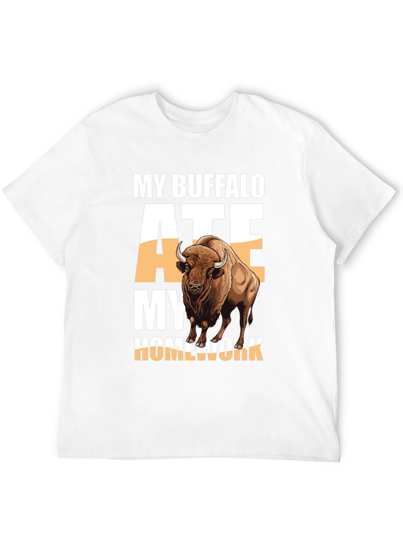 Black My Buffalo Ate My Homework T-Shirt view 12