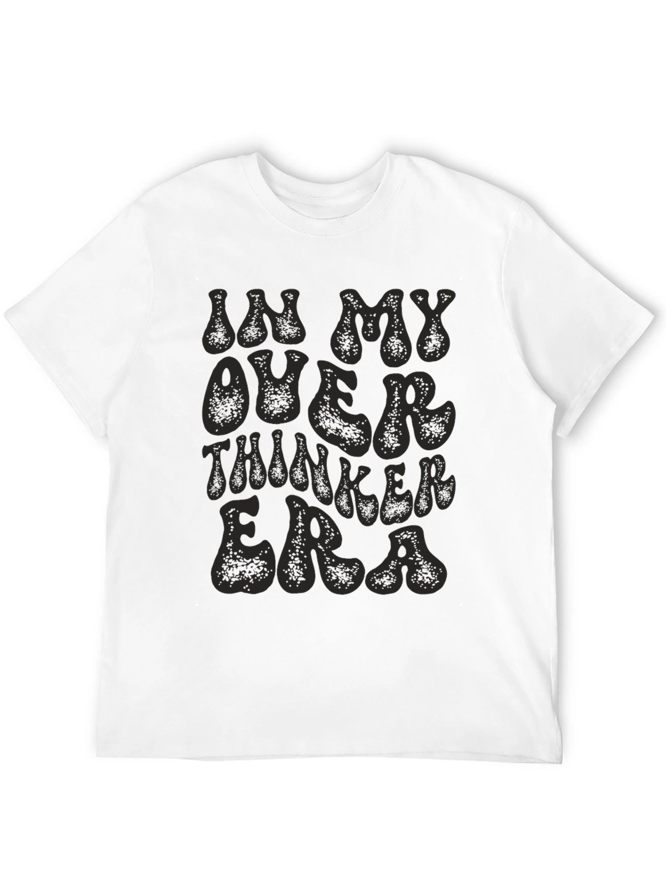 Black Overthinker Era Graphic Tee - Trendy Relaxed Fit view 12