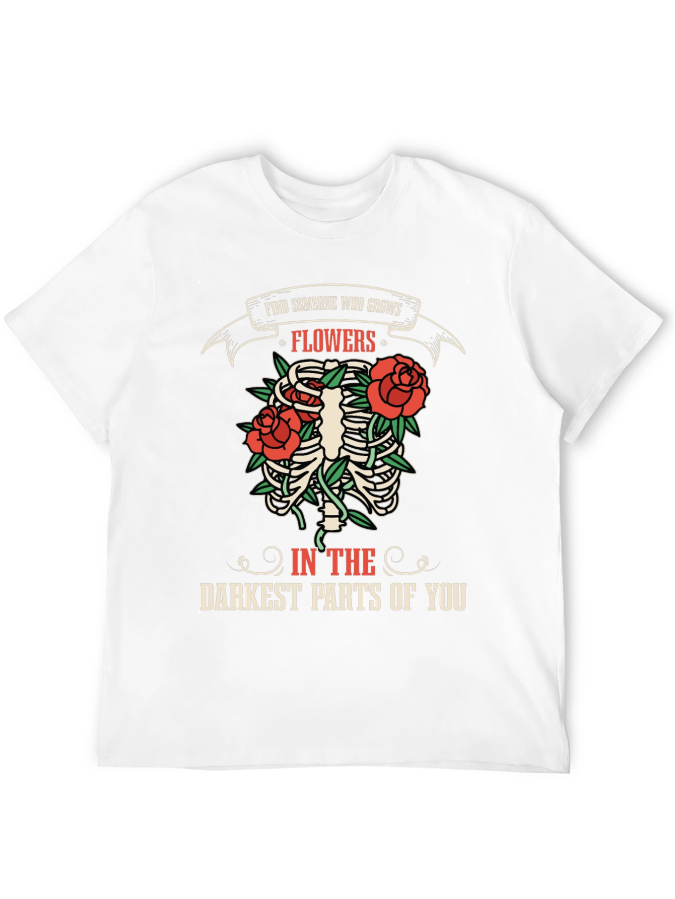 Black Find Someone Who Grows Flowers Graphic T-Shirt view 12