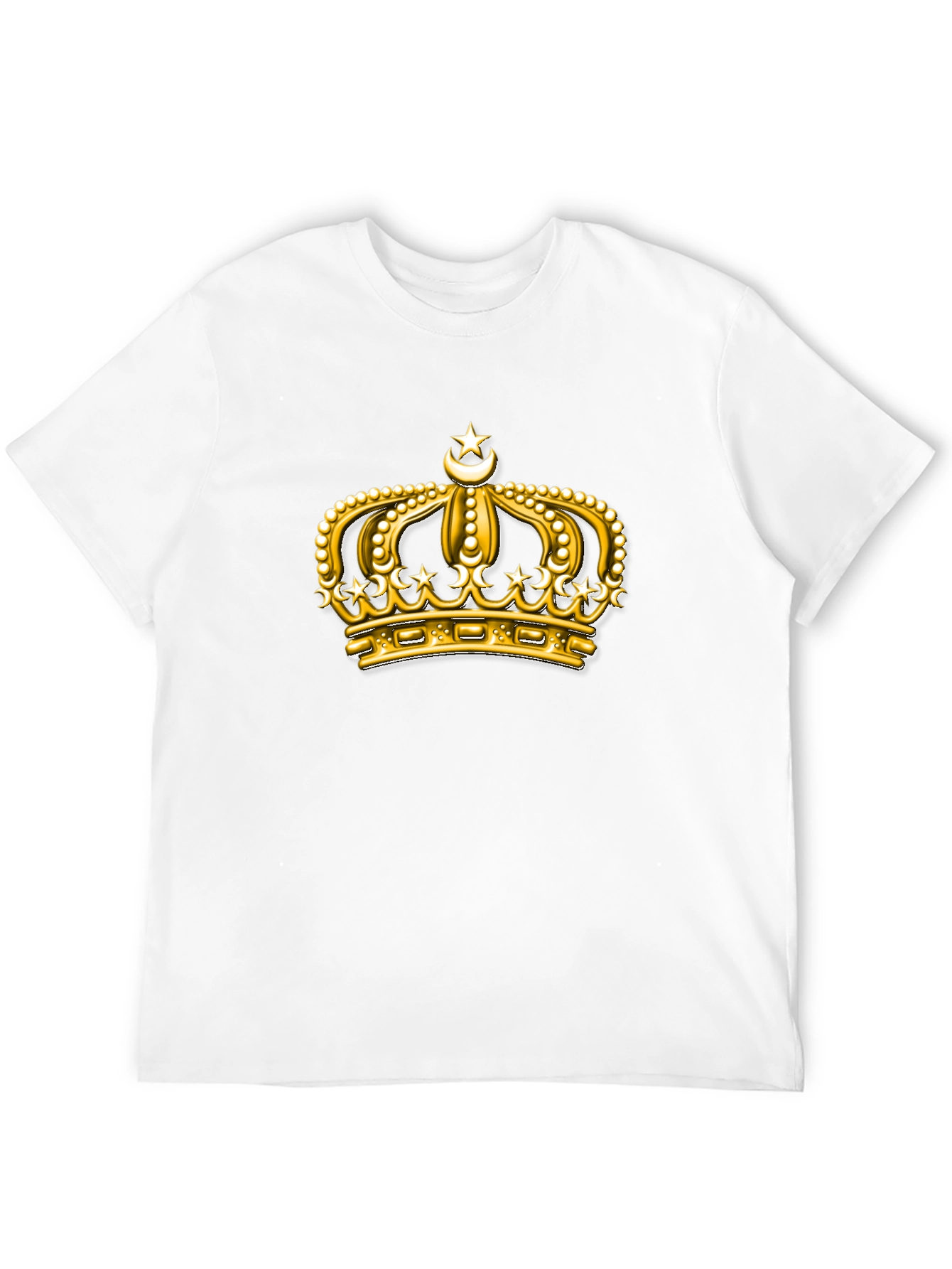 Black Golden Crown Graphic Tee - Premium Black T-Shirt view 12