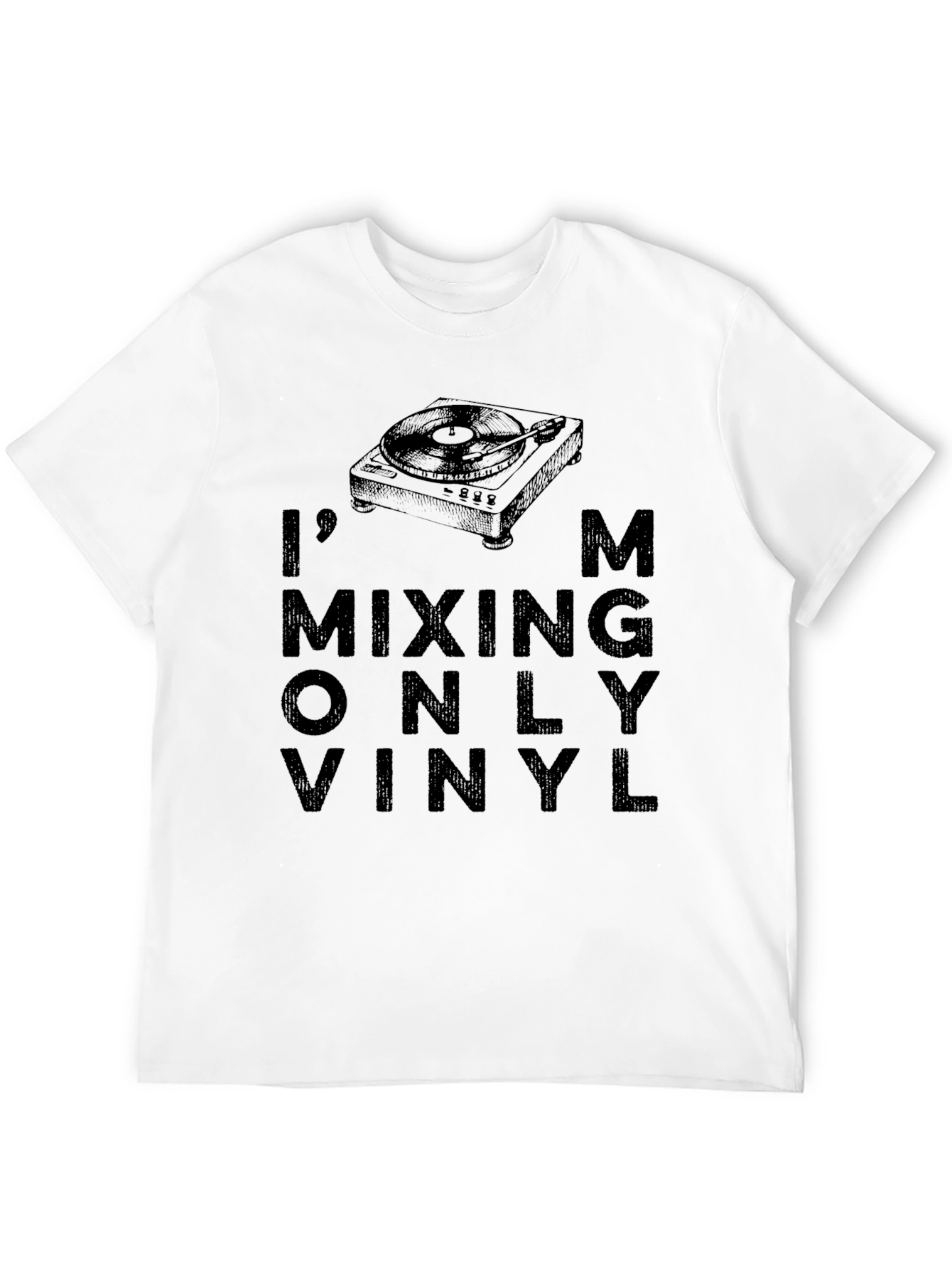 Black I'm Mixing Only Vinyl Graphic T-Shirt view 12