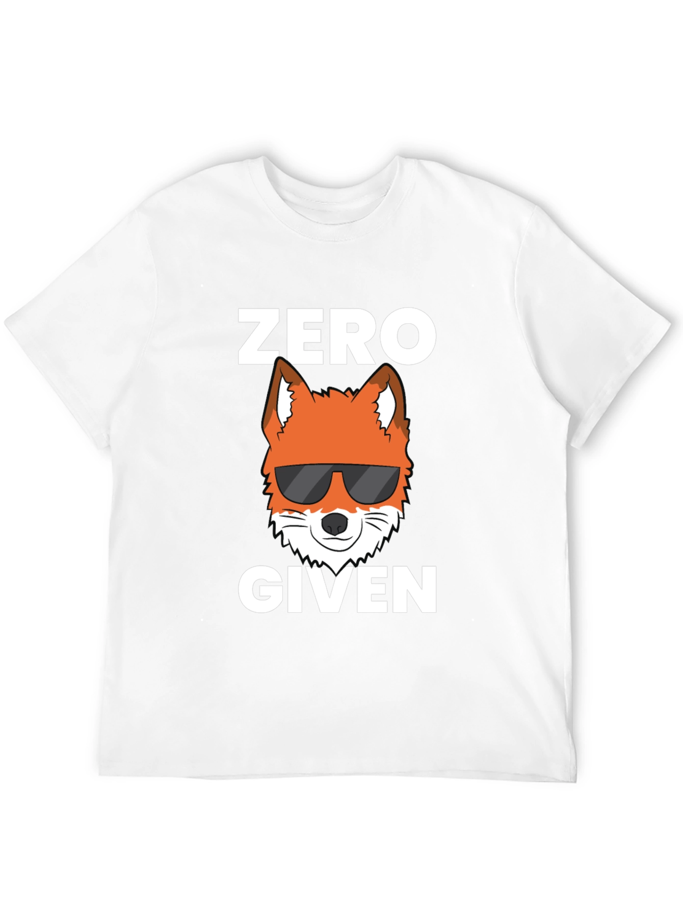 Black Zero Fox Given T-Shirt - Sarcastic Graphic Tee view 12