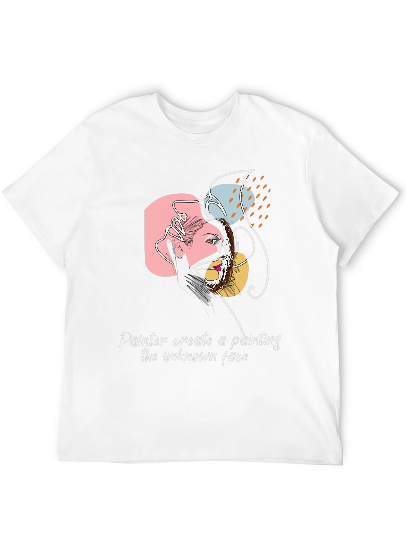 Black Abstract Artist Graphic T-Shirt view 12