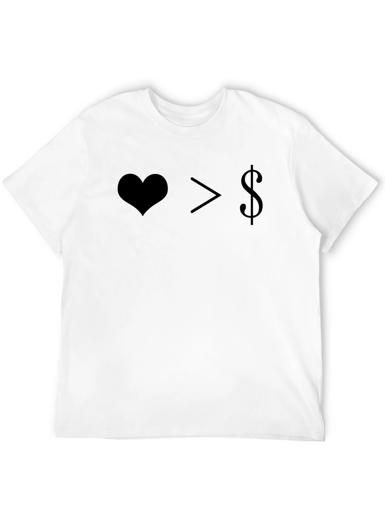 Black Love Over Money Graphic Tee - Black view 12