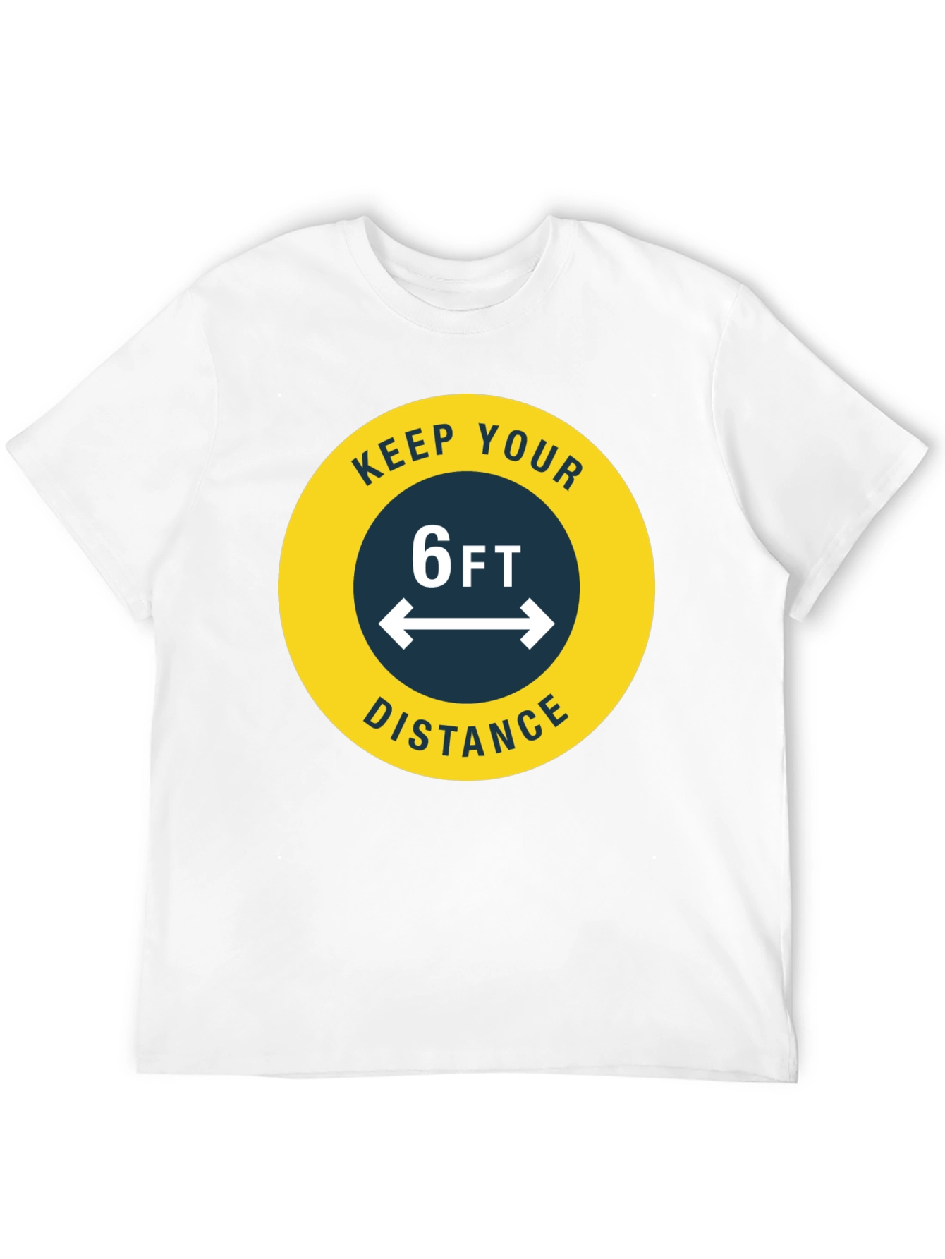 Black Keep Your Distance T-Shirt - Social Distancing Tee view 12