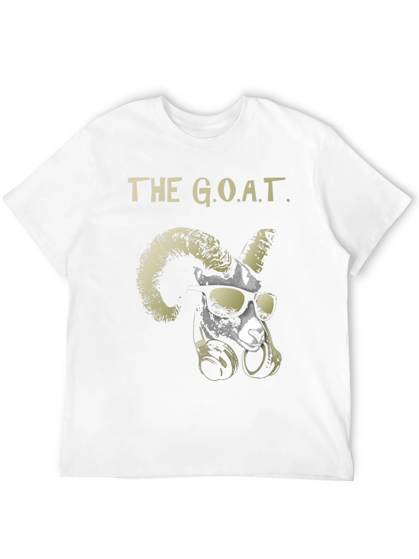 Black Cool Goat Graphic Tee - Greatest Of All Time Black T-Shirt view 12