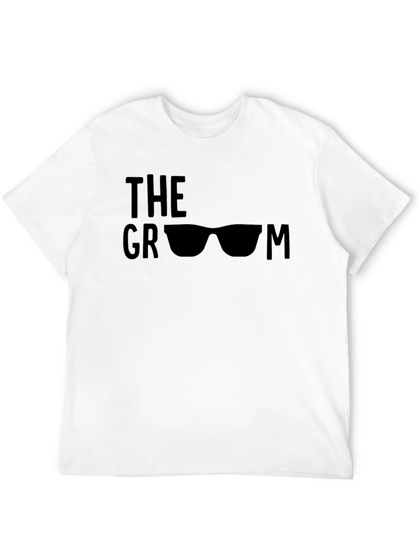 Black Cool Groom T-Shirt with Sunglasses Graphic - Black view 12