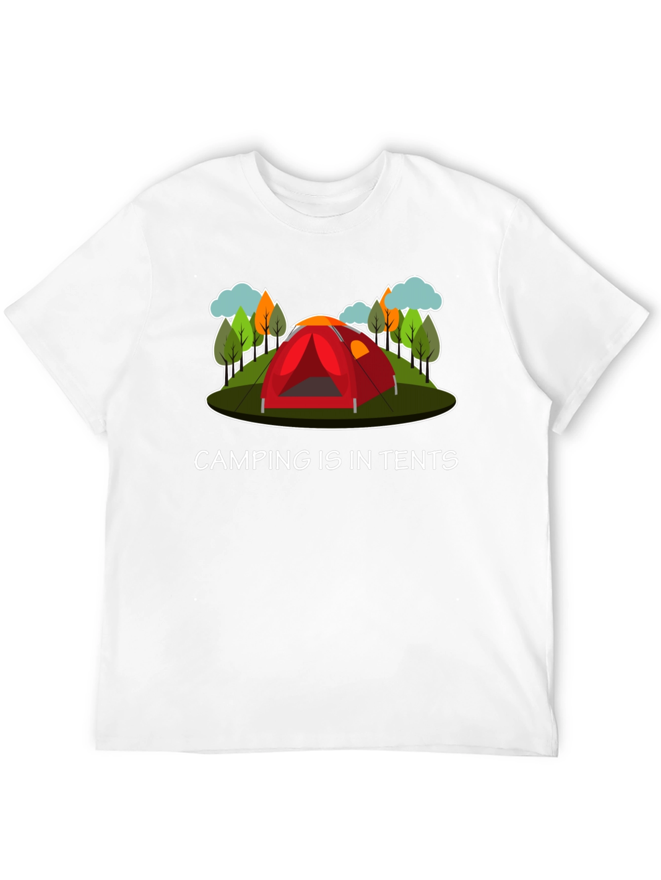 Black Camping Is In Tents Graphic T-Shirt view 12