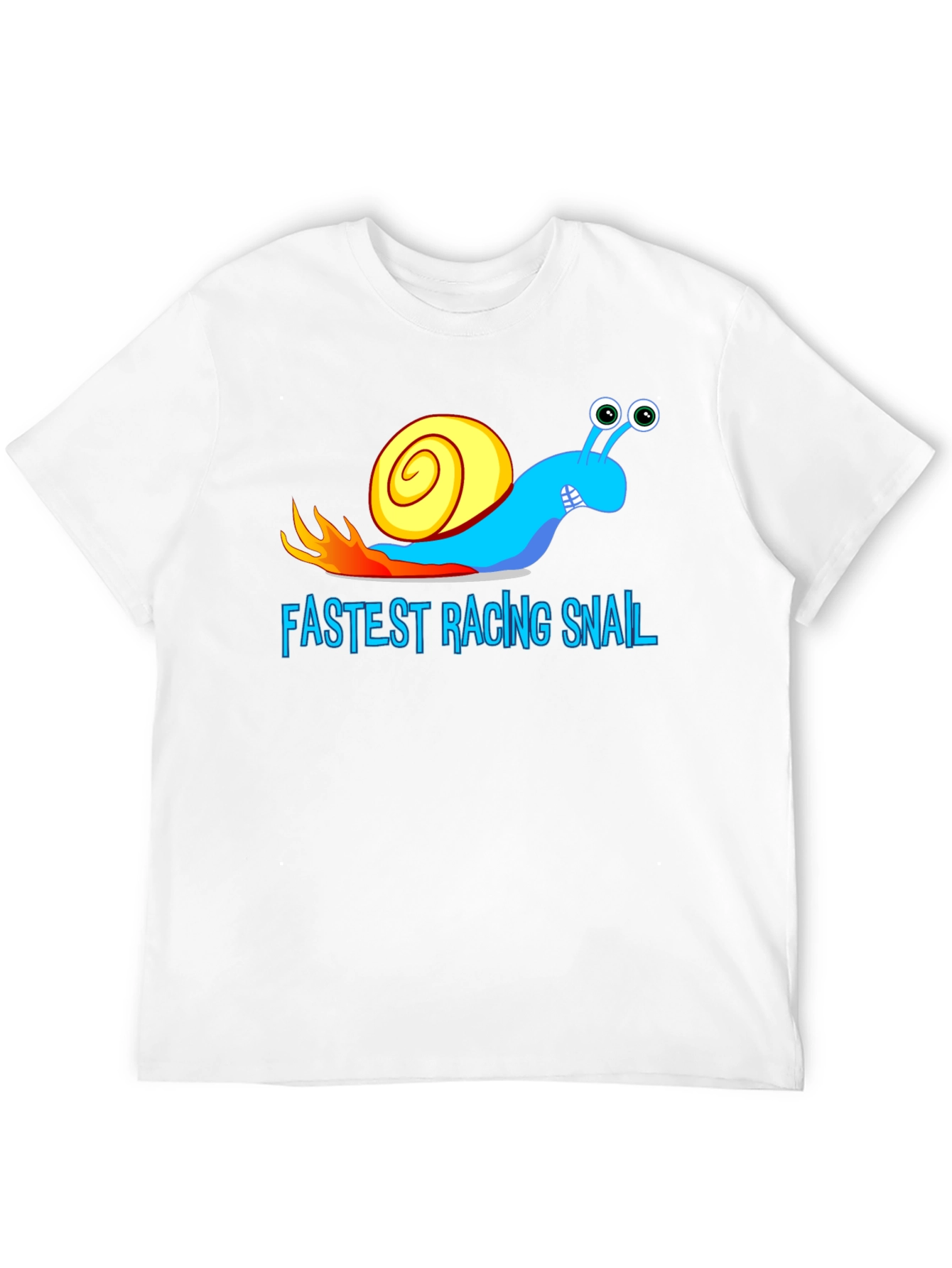 Black Fastest Racing Snail T-Shirt - Funny Cartoon Graphic Tee view 12