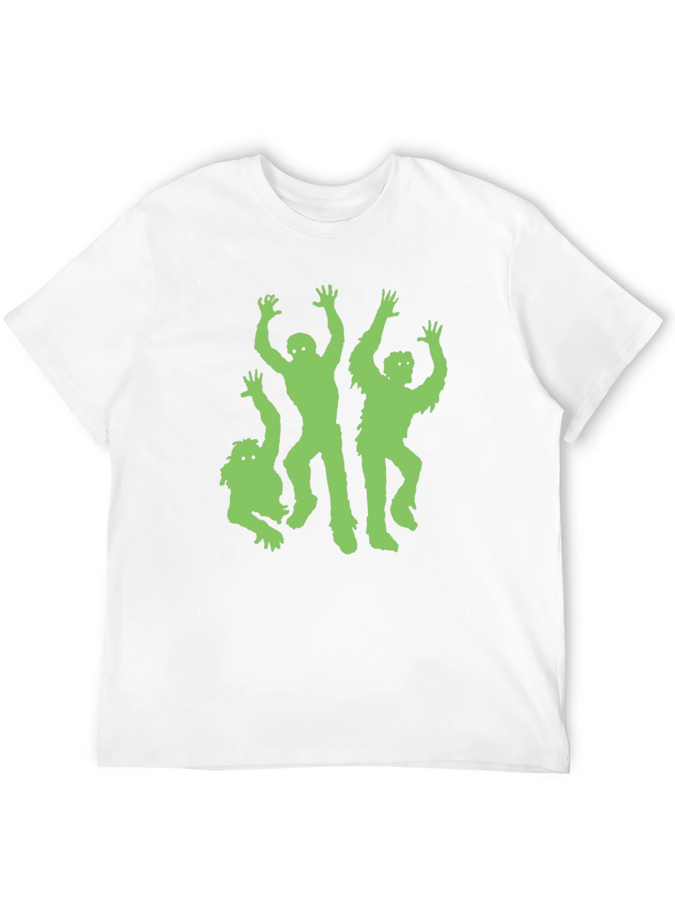 Black Green Zombie Graphic Black T-Shirt view 12