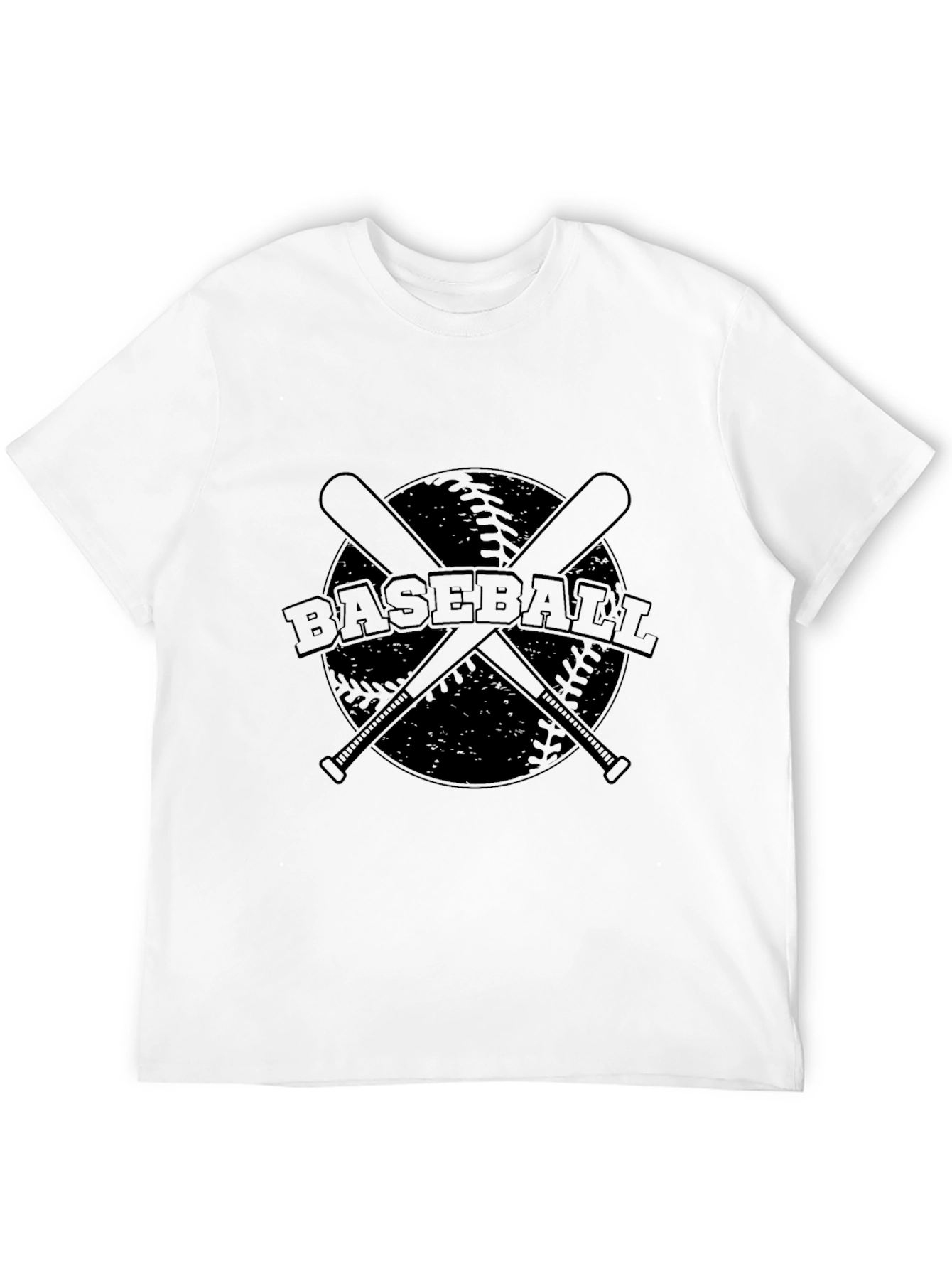 Black Baseball Bats & Ball Graphic Black T-Shirt view 12