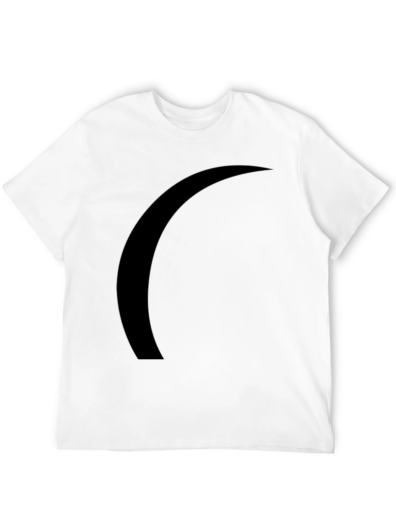 Black Minimalist Black Curved Graphic Tee - Casual Comfort view 12