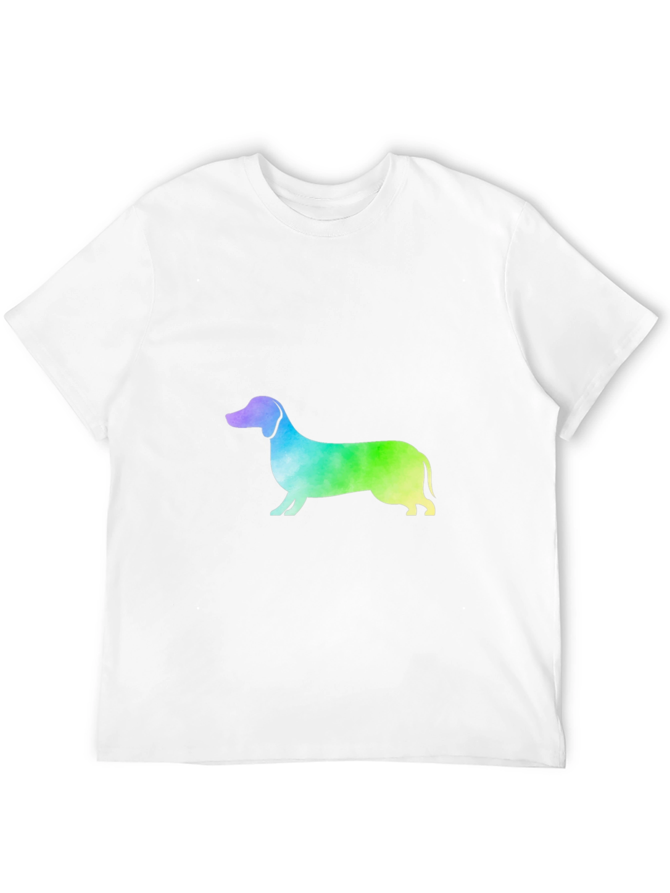 Black Rainbow Dachshund Graphic Tee - Black Cotton Blend view 12