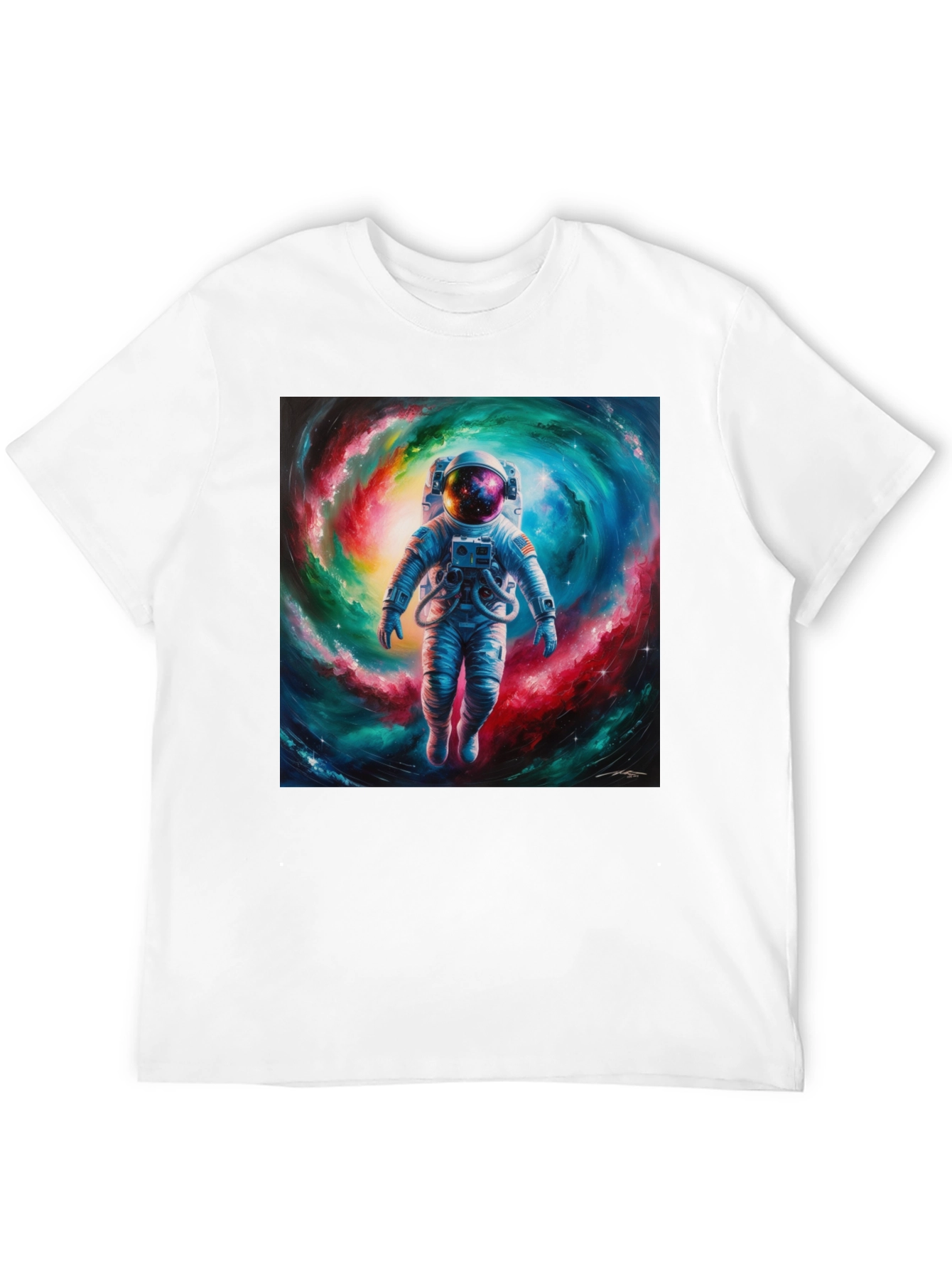 Black Astronaut Galaxy T-Shirt - Space Art Tee view 12