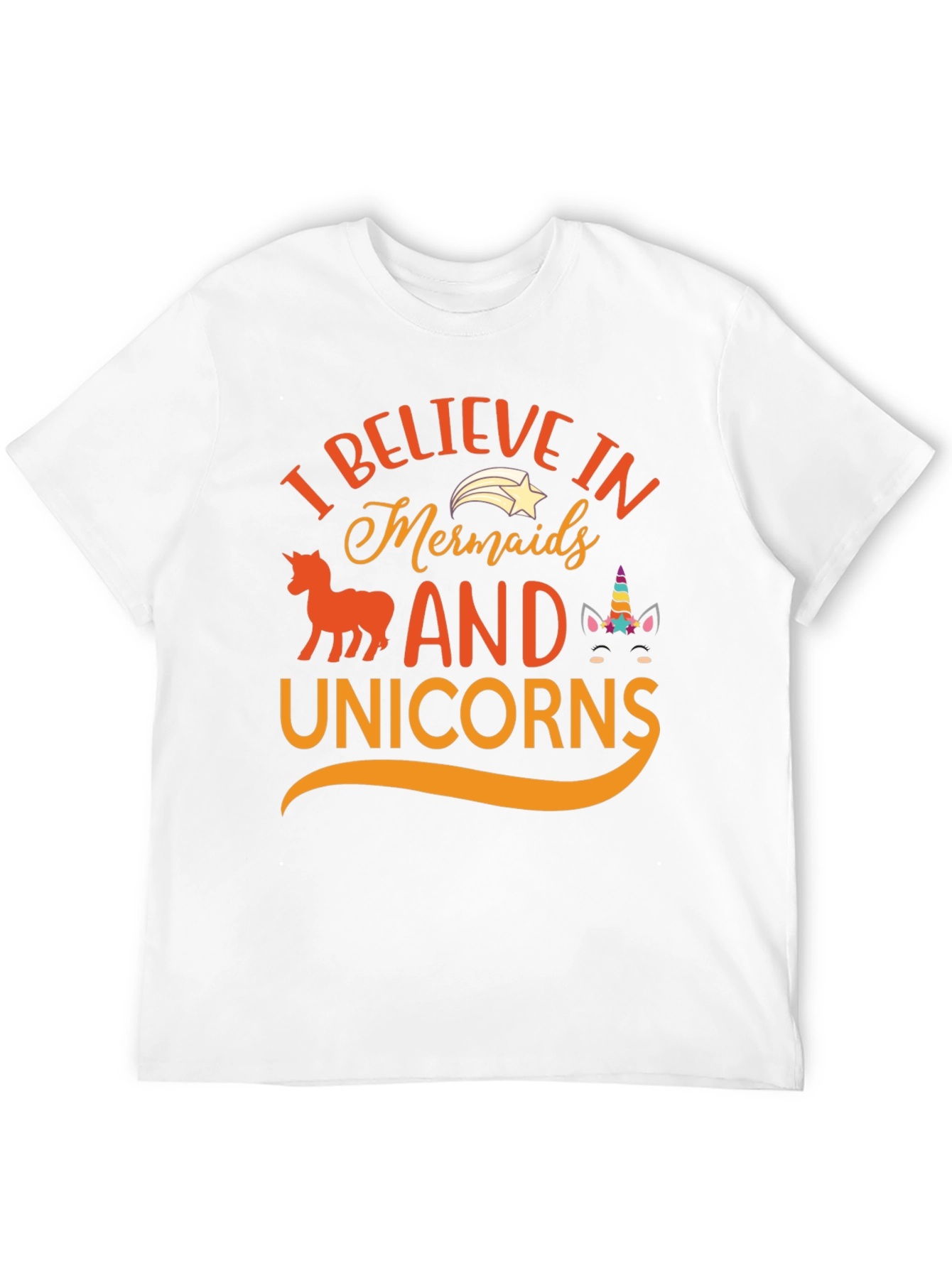 Black Believe in Mermaids and Unicorns T-shirt view 12