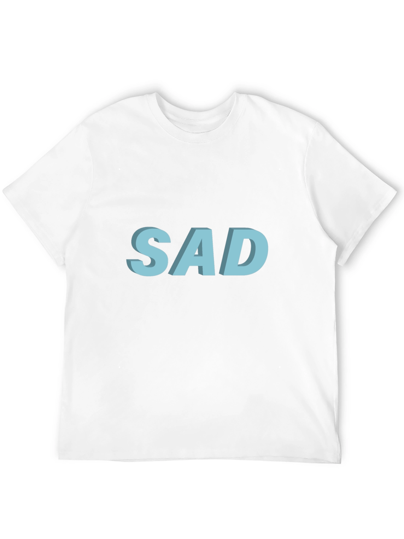 Black "SAD" Graphic T-Shirt - Black Cotton Blend view 12