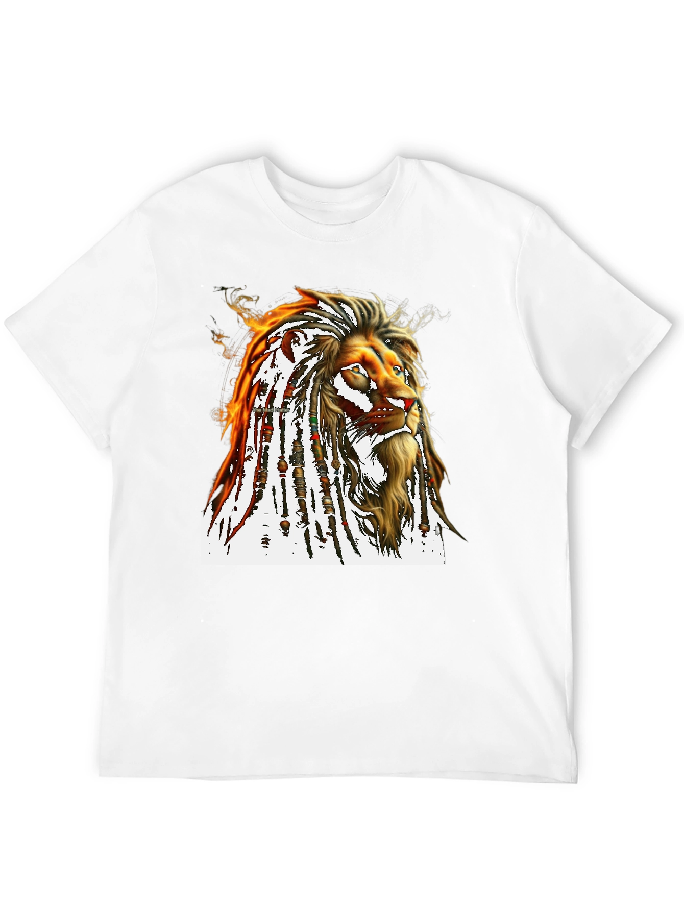 Black Lion Dreadlocks T-Shirt - Black view 12