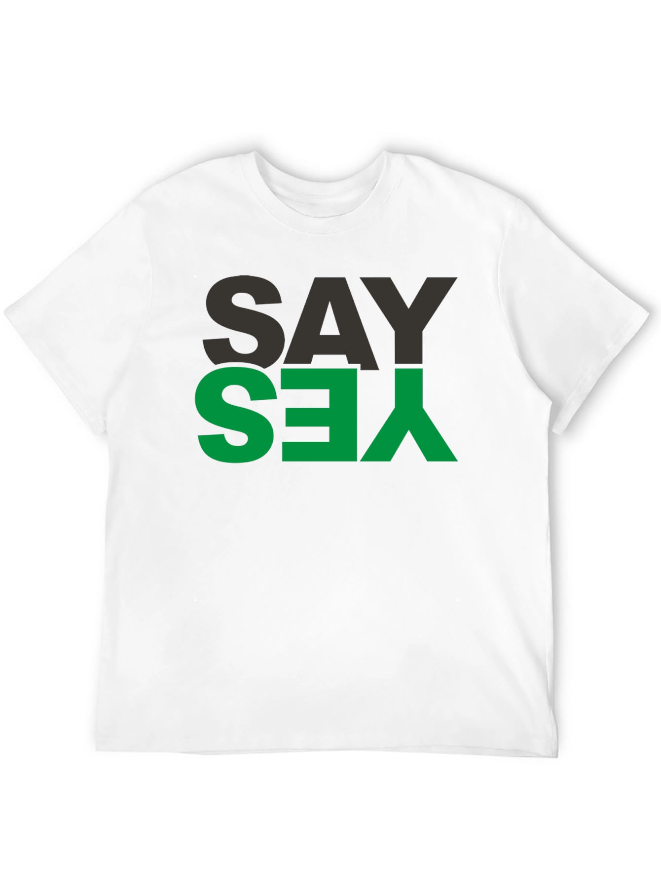Black Say Yes Graphic Tee - Mens Black T-Shirt view 12