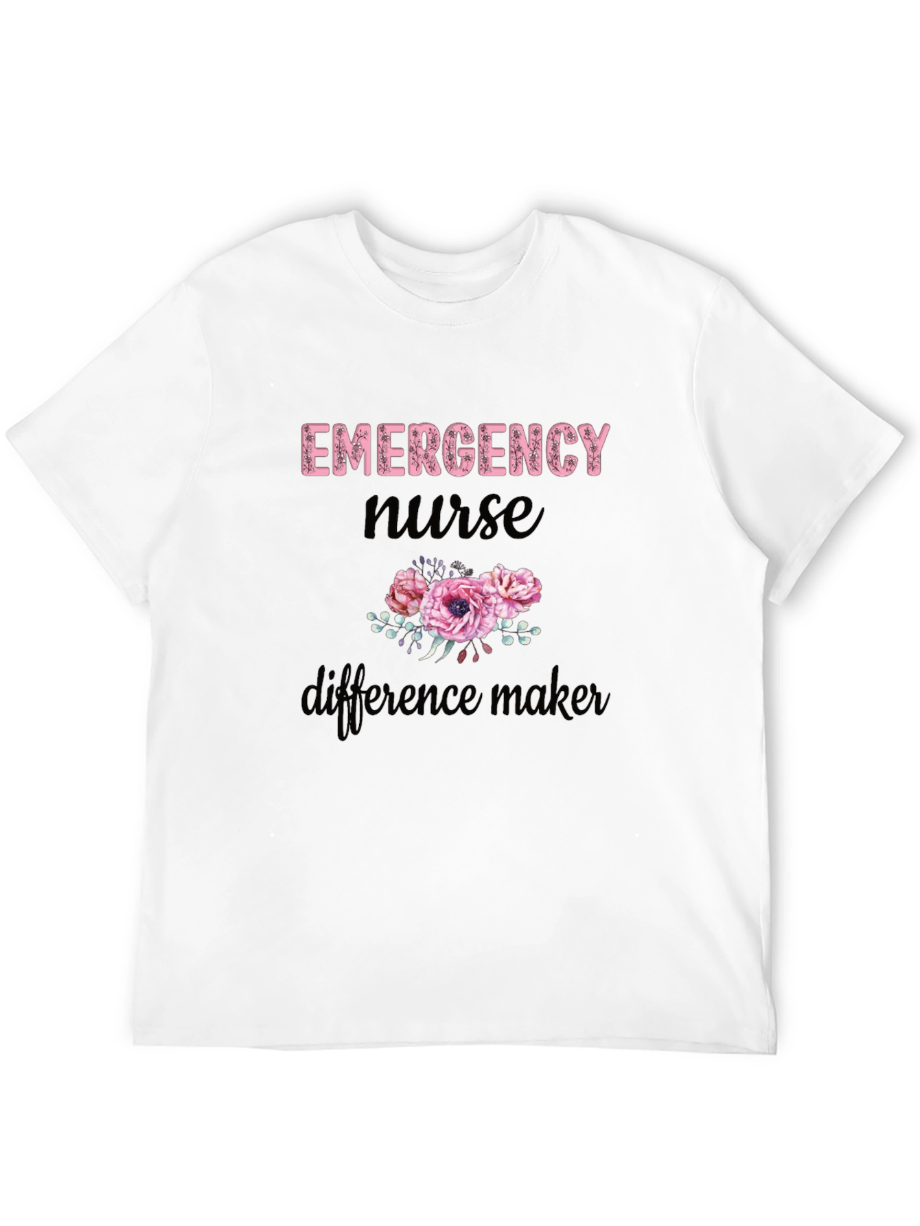 Black Emergency Nurse Difference Maker Black Tee view 12