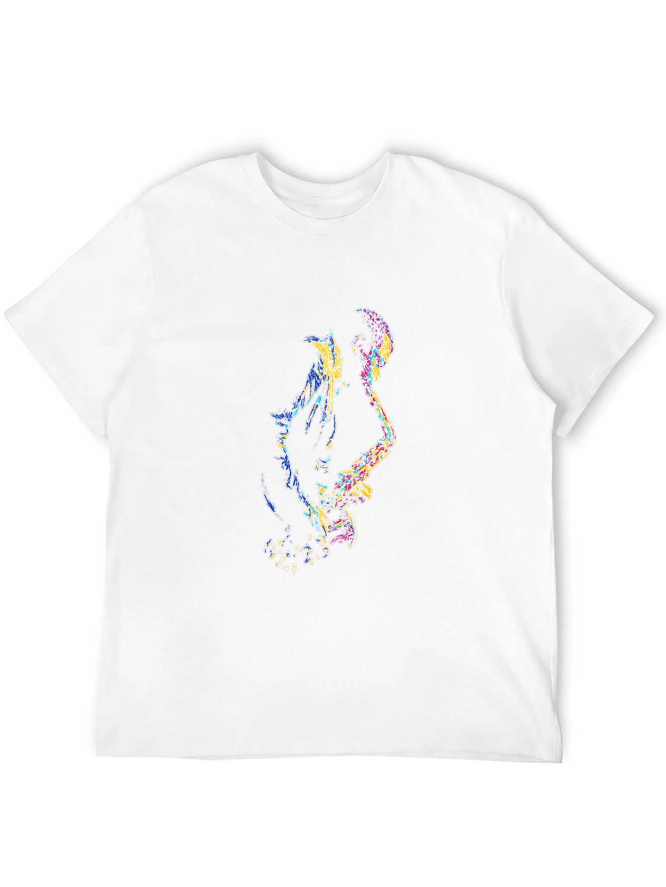 Black Abstract Musician Graphic Print Black T-Shirt view 12