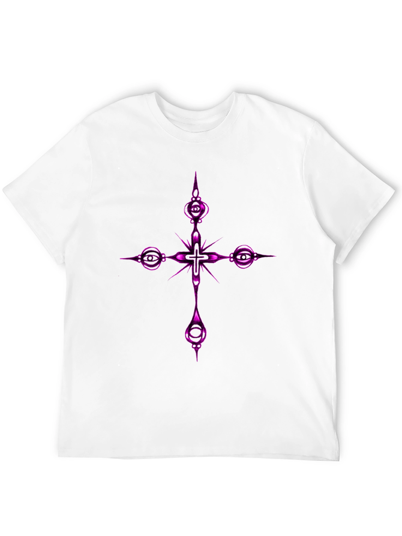 Black Gothic Cross Graphic Tee - Black view 12