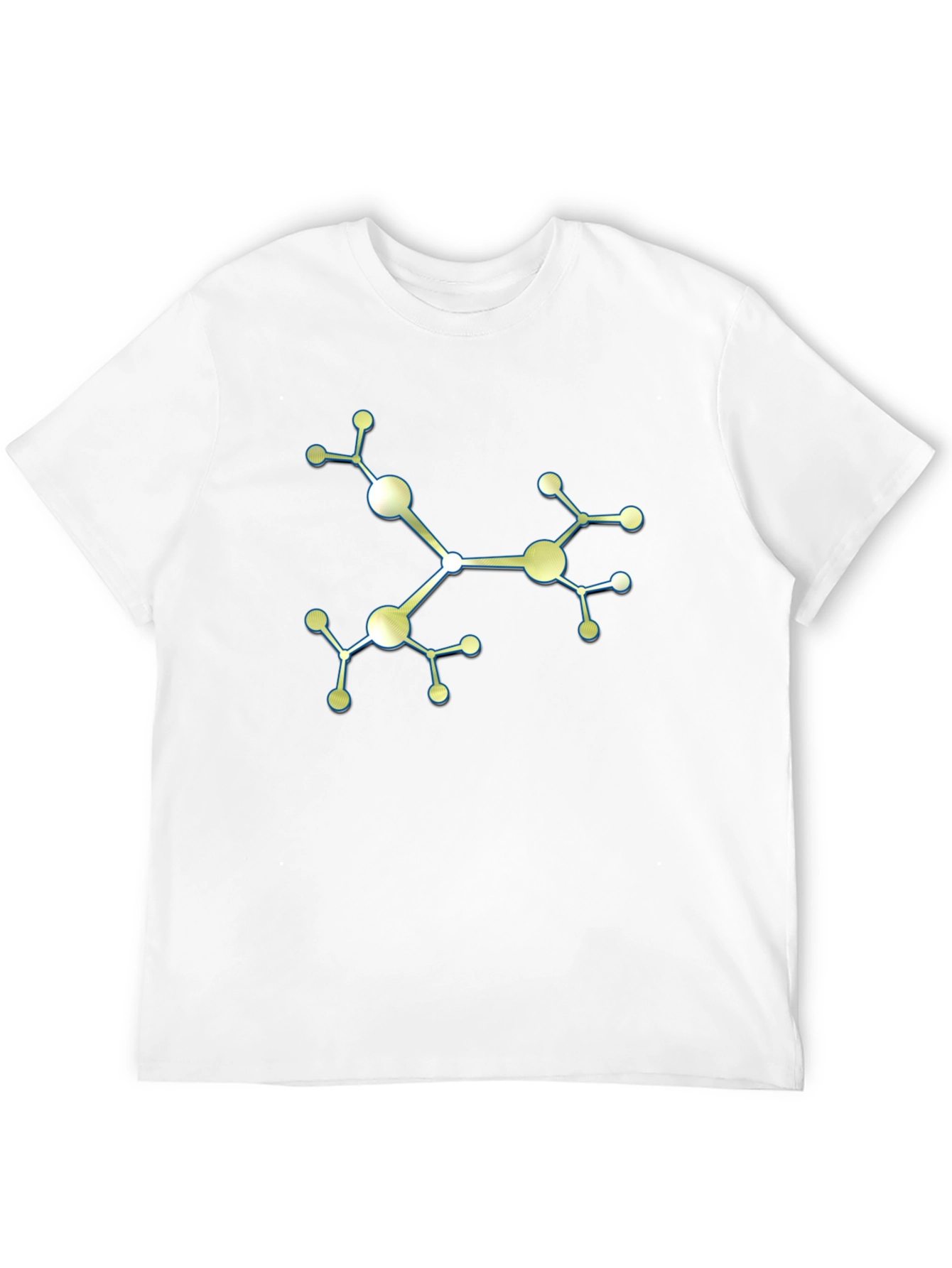 Black Molecular Structure Graphic Tee - Black Cotton Comfort view 12