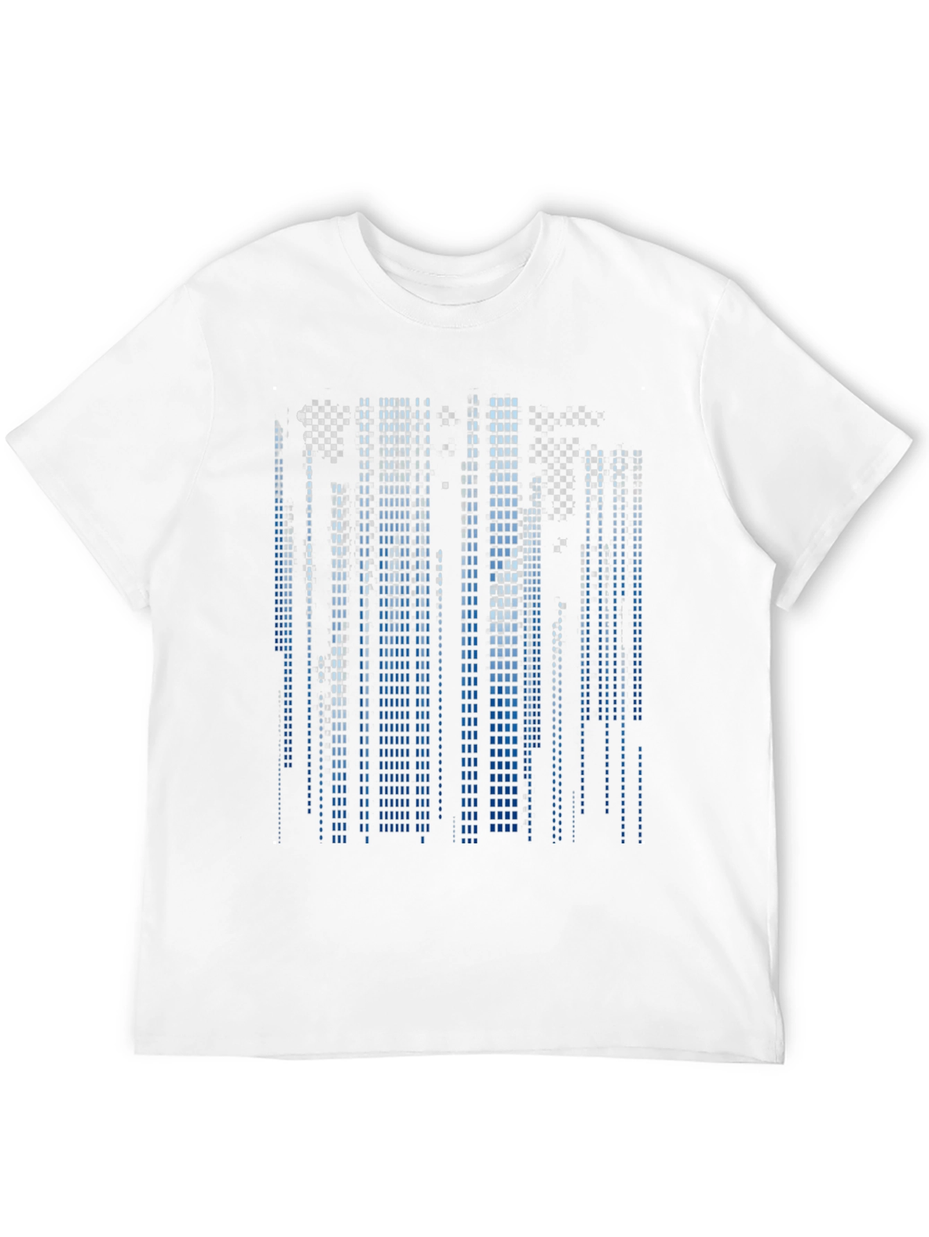 Black Pixelated Cityscape Graphic Tee - Black view 12