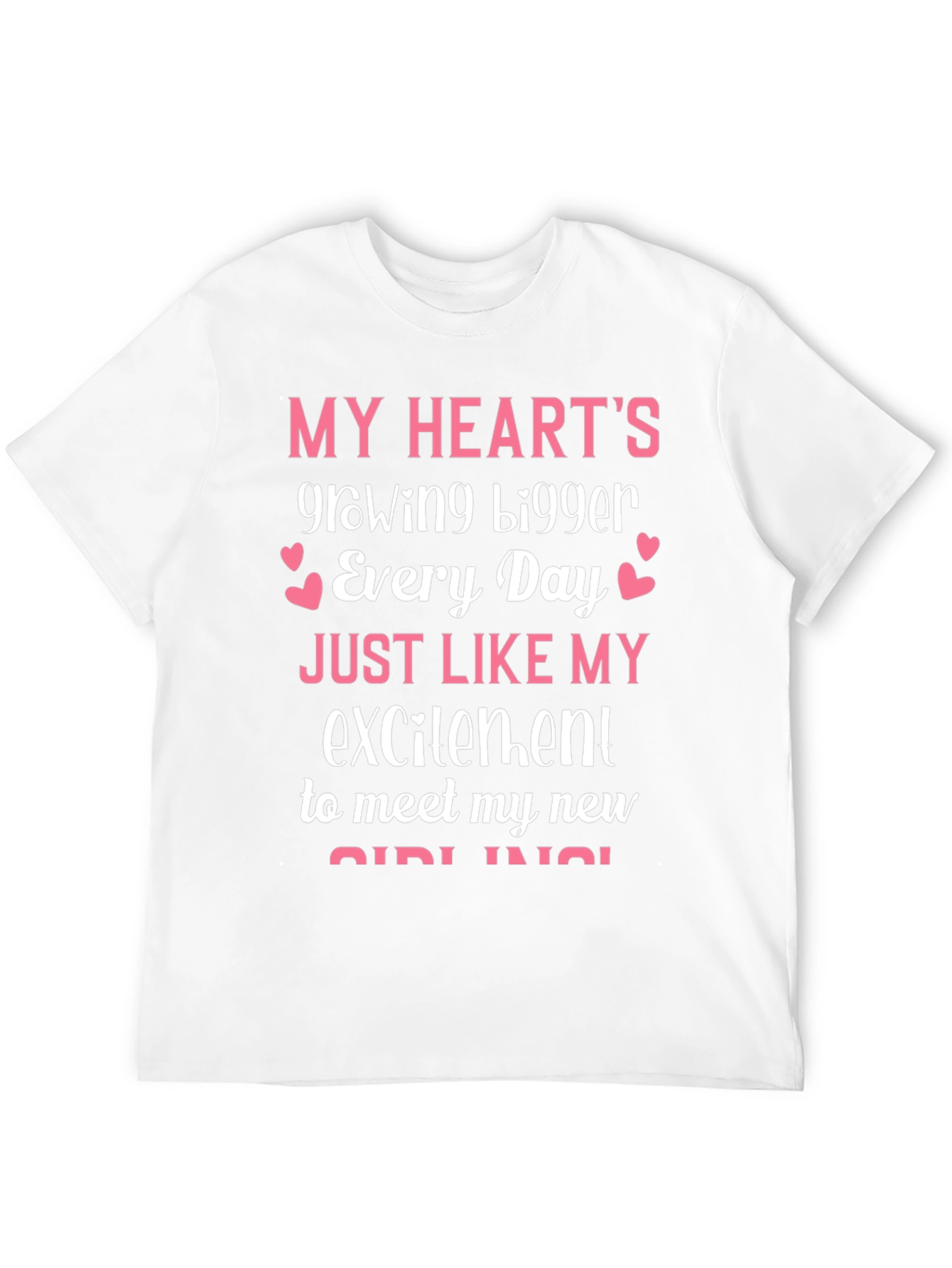 Black My Heart's Growing Bigger New Grandchild Unisex T-Shirt view 12