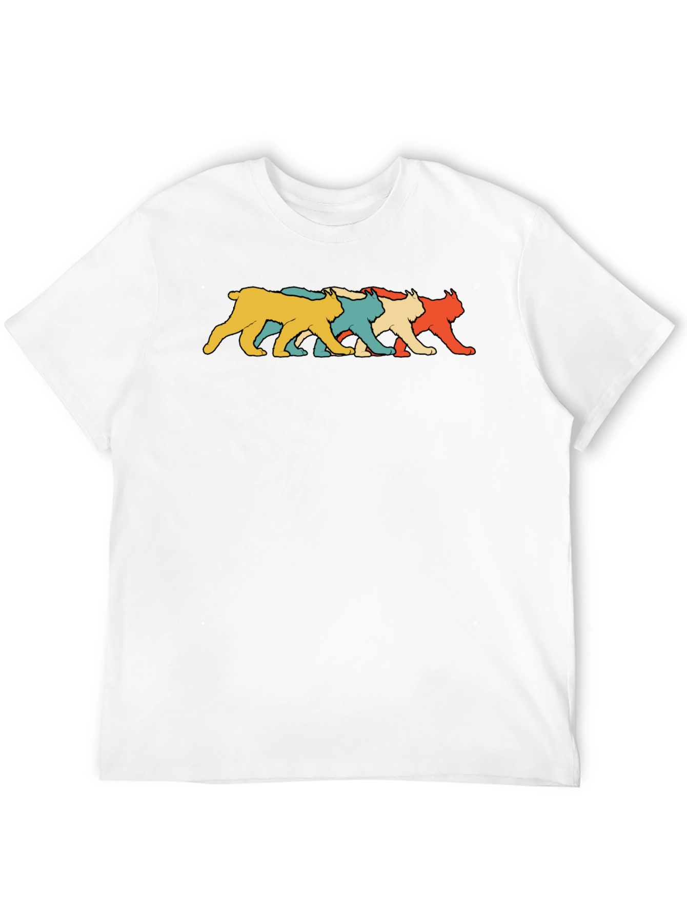 Black Retro Lynx T-Shirt - Soft Cotton Tee view 12