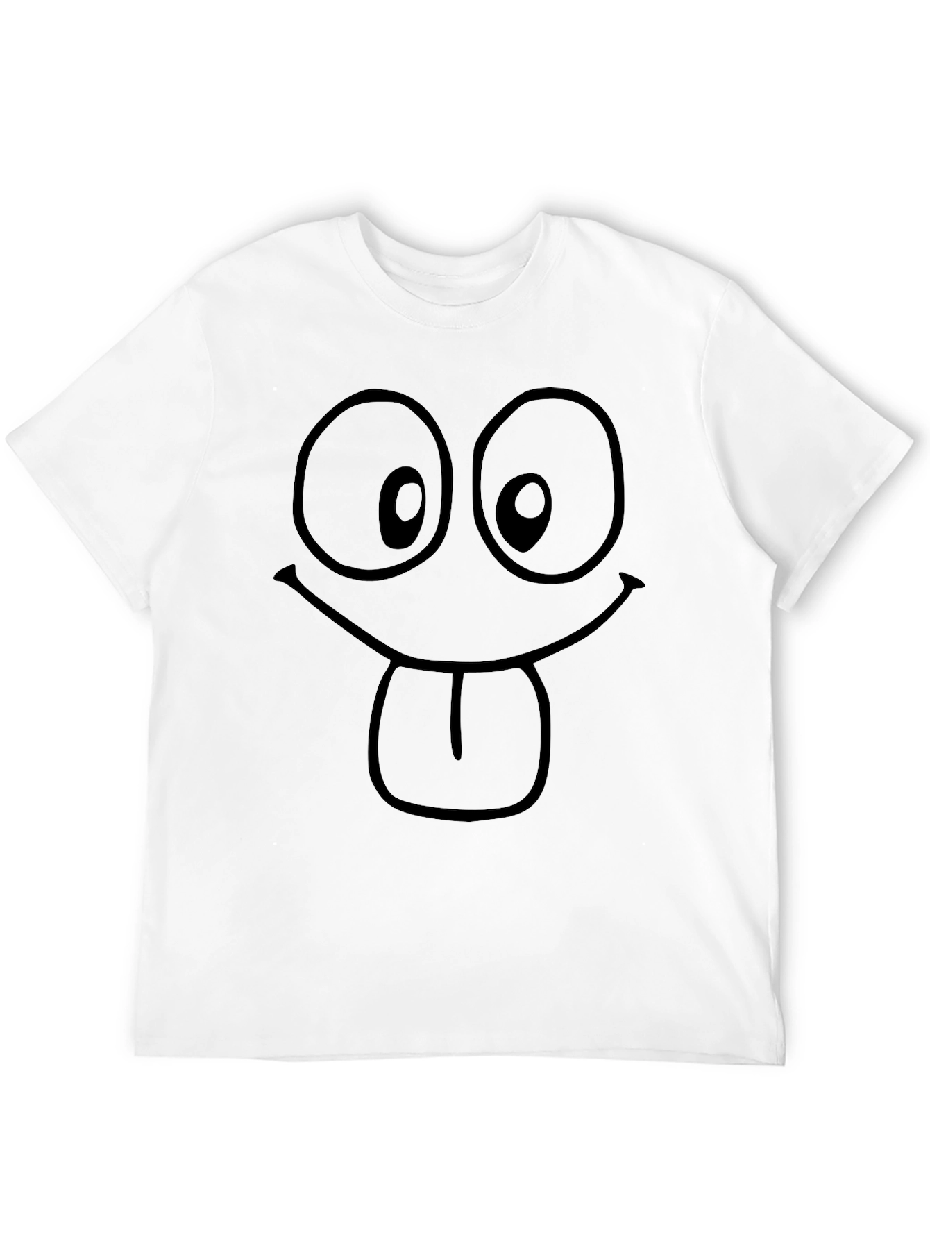 Black Funny Face Black T-Shirt view 12