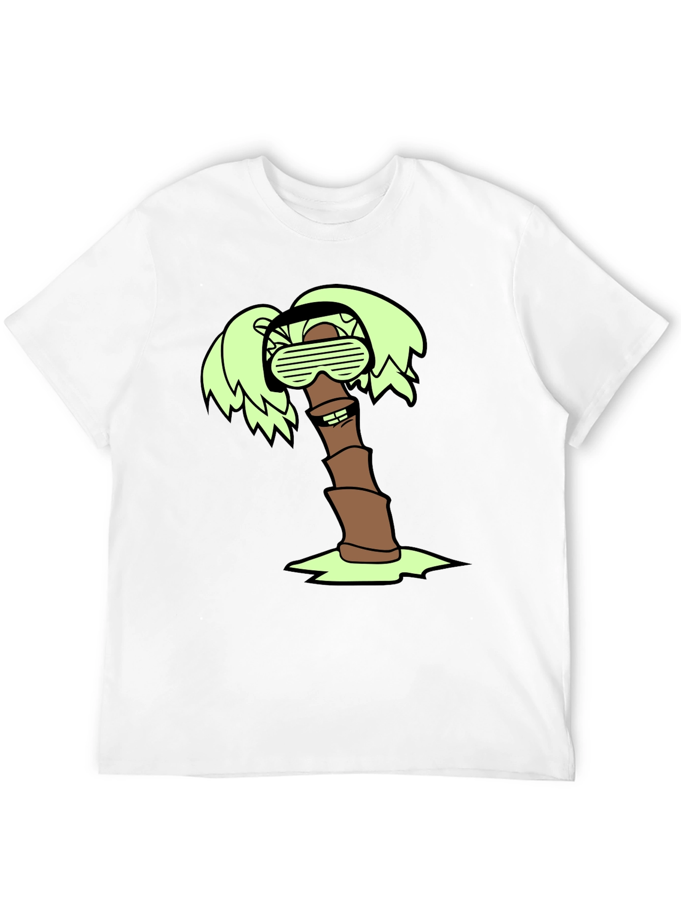 Black Cool Palm Tree Graphic T-Shirt view 12