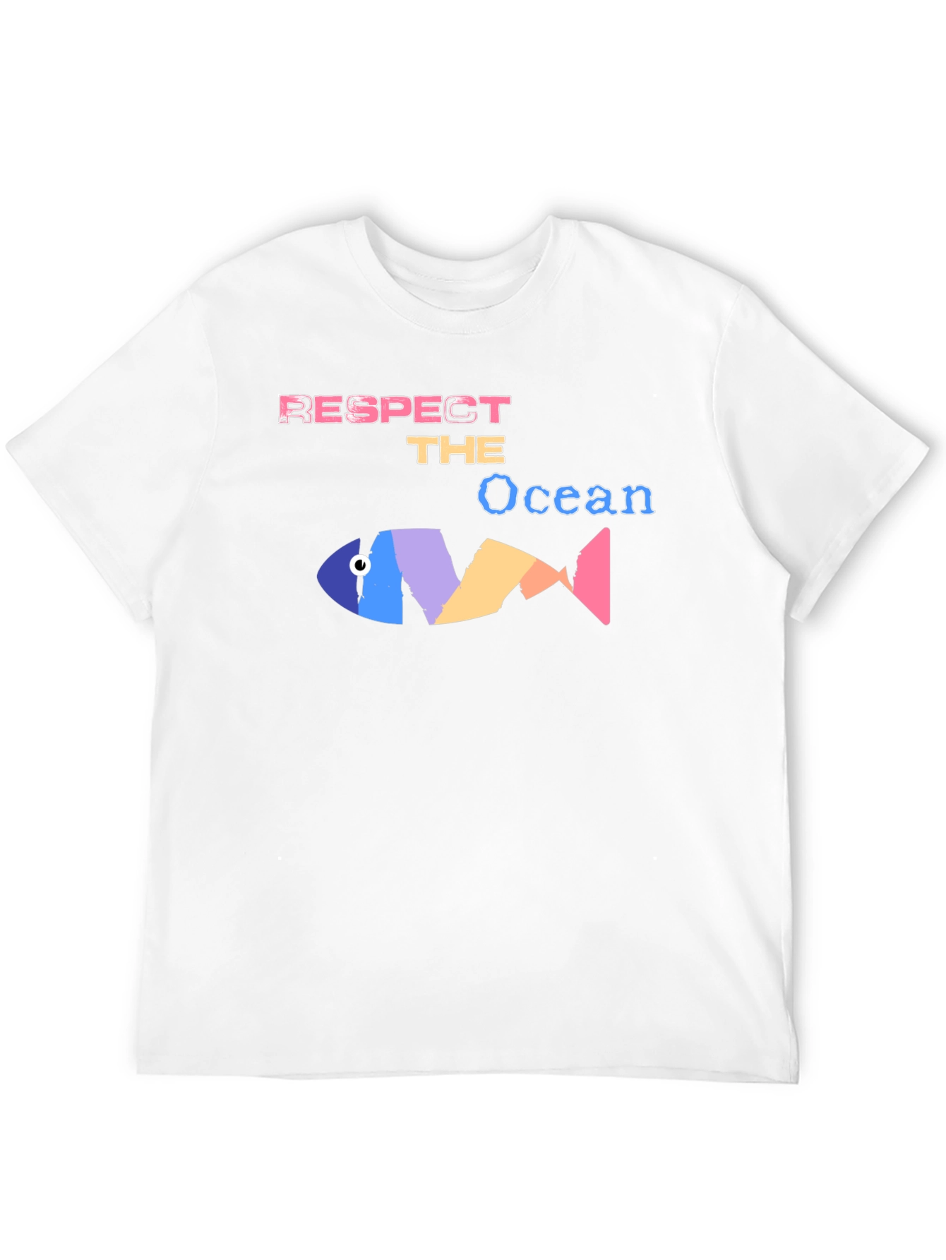 Black Respect the Ocean Graphic Tee - Black Cotton Blend view 12