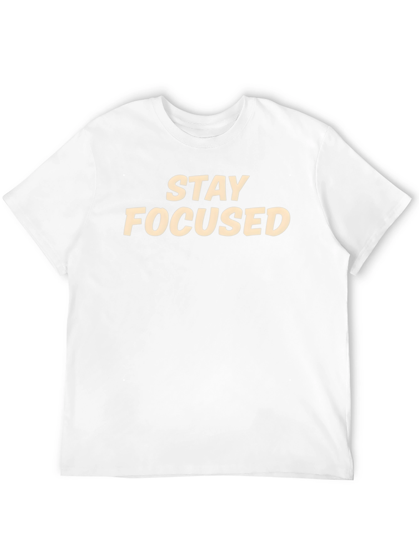 Black Stay Focused Graphic T-Shirt - Black Crew Neck Tee view 12