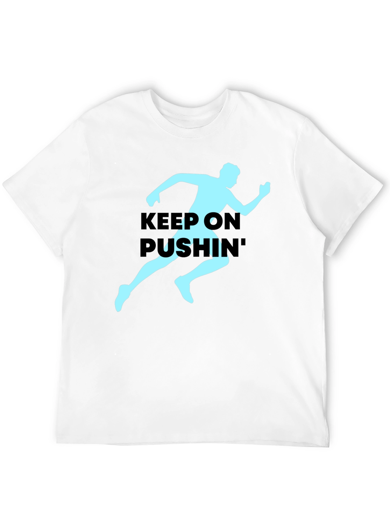 Black Keep On Pushin' Runner Graphic Tee - Black view 12